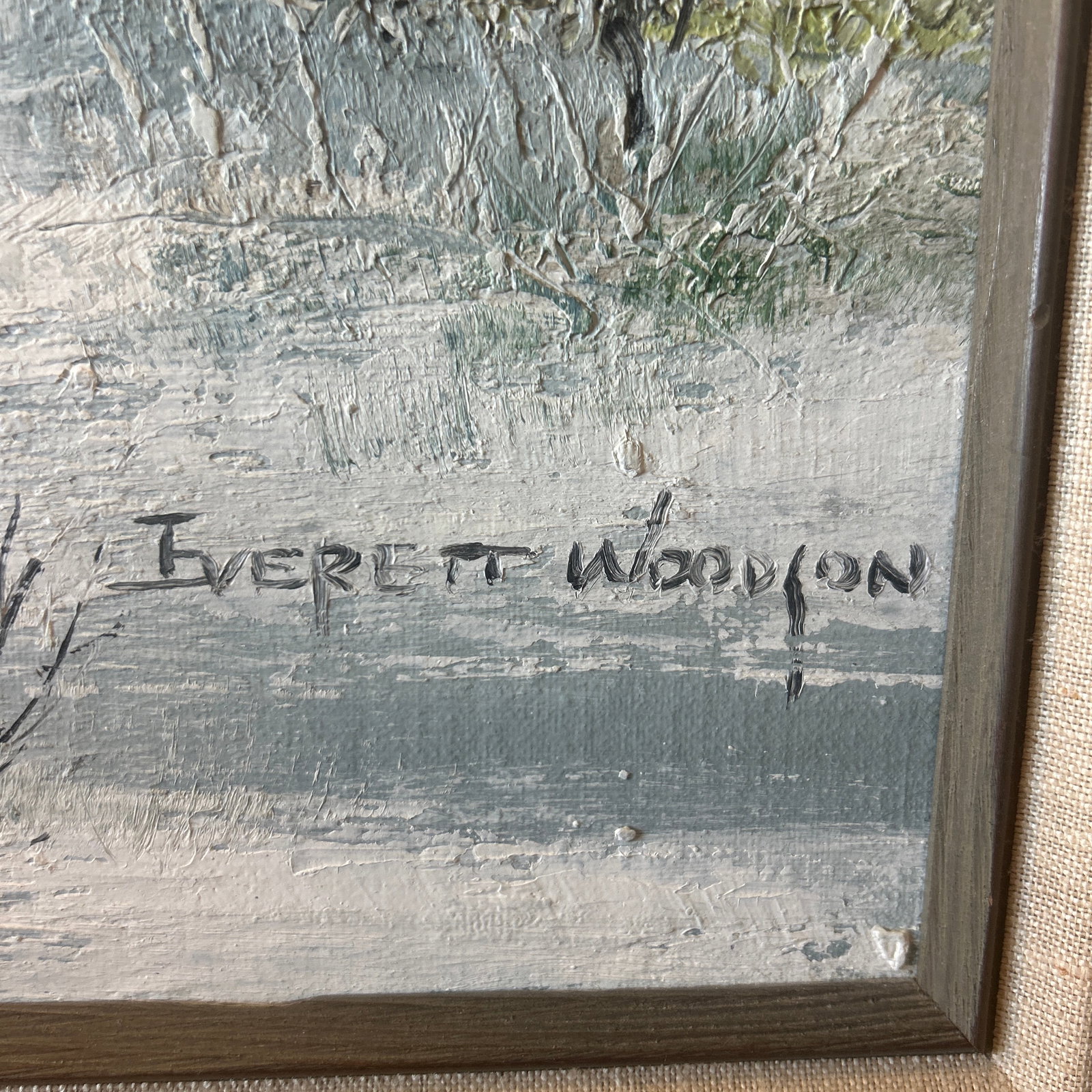 Mid 20th Century Everett Woodson Oil on Canvas American Painter 1933-2016 - 5