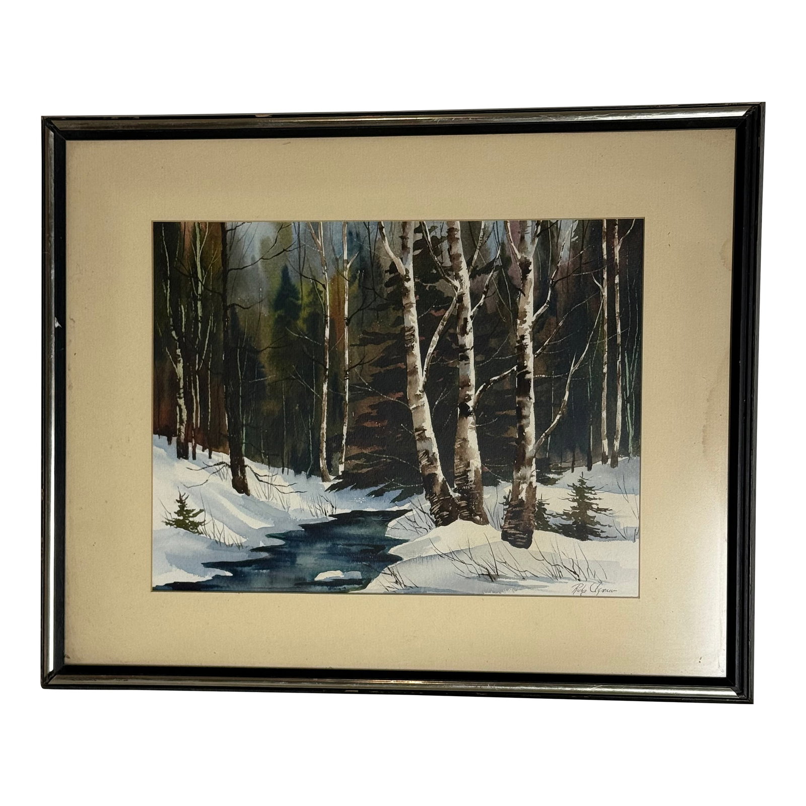 1970s Ruby Egnew Artist "Stream in Forrest" (1 of 6)