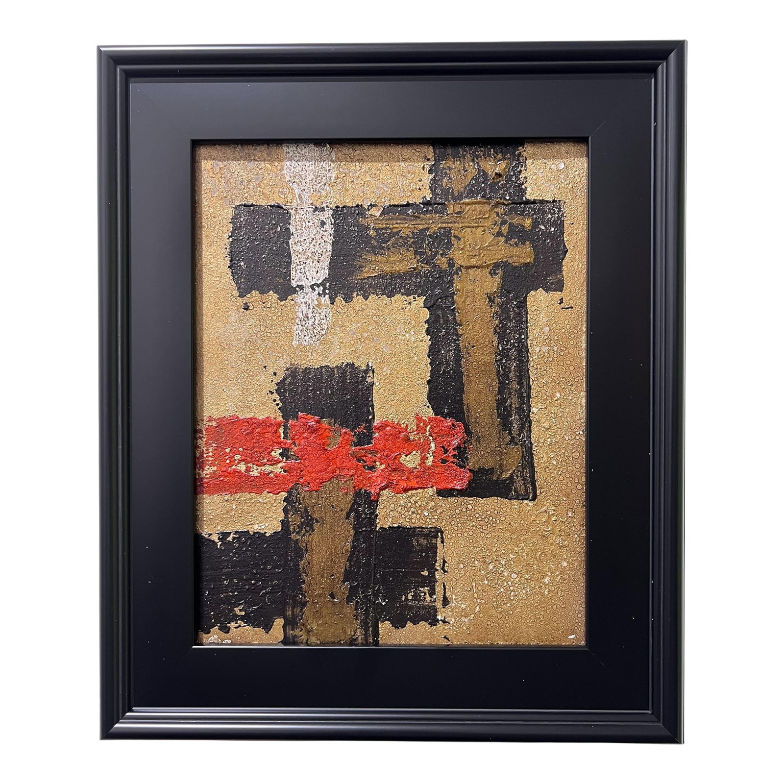 Protagonism No. 2 - Original Abstract Painting by J. Kent Martin: This original mixed-media abstract painting by J. Kent Martin is inspired by aerial views of farmland and the ordered patterns of roads and city streets. Built through layers of paint that are