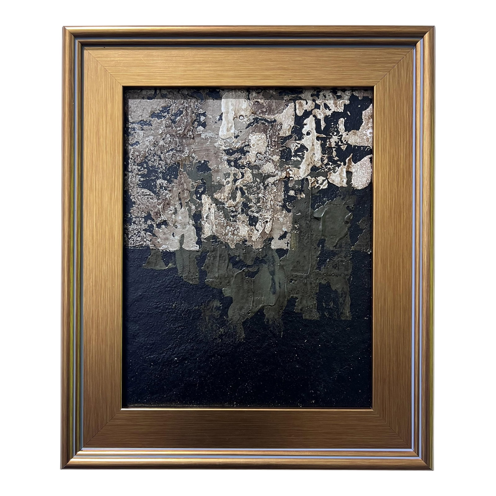 Somber No. 2 - Original Abstract Painting by J. Kent Martin: This original mixed-media abstract painting by J. Kent Martin is inspired by aerial views of farmland and the ordered patterns of roads and city streets. Built through layers of paint that are