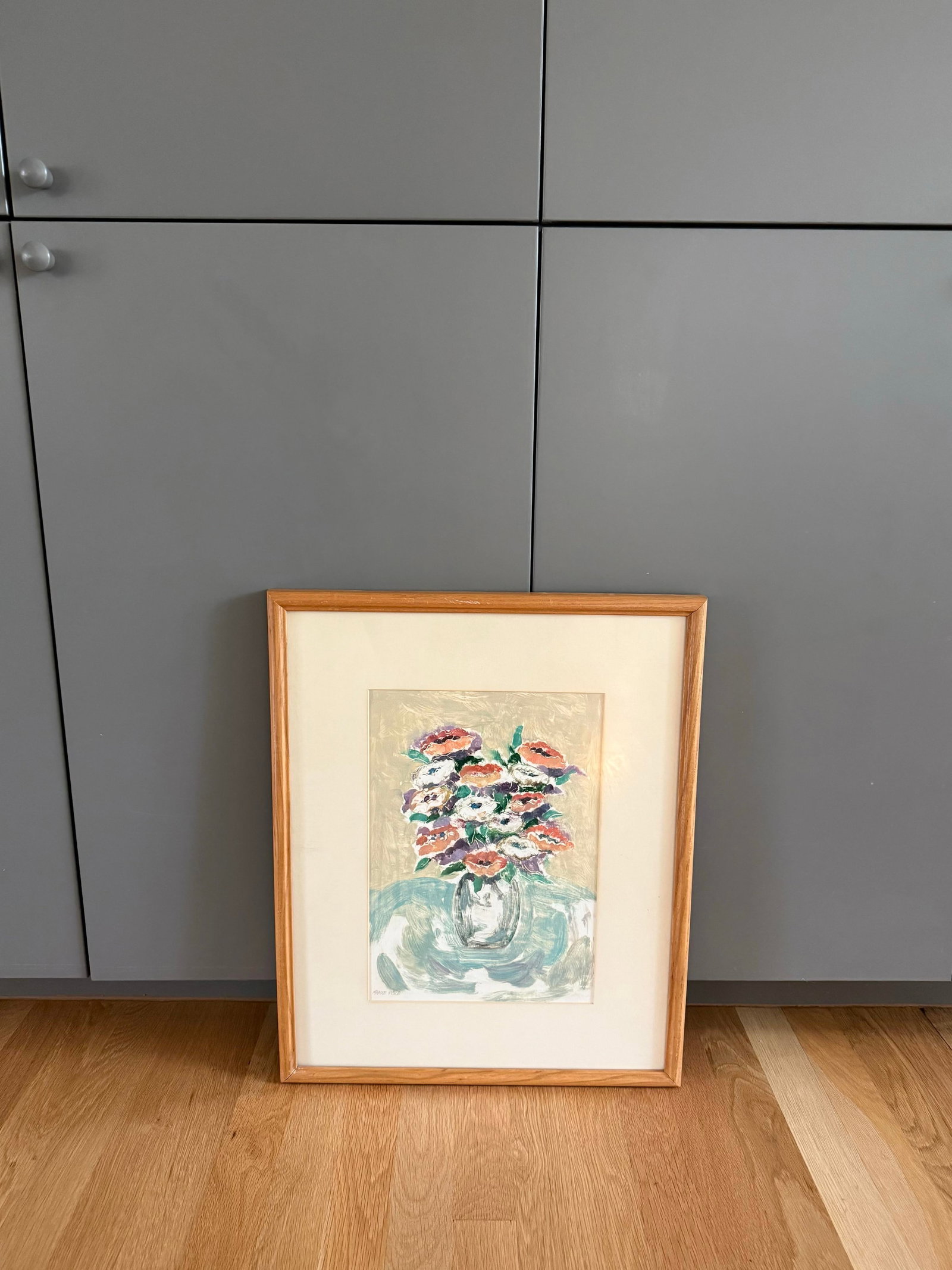 Vintage Framed Floral Still Life Painting - 8