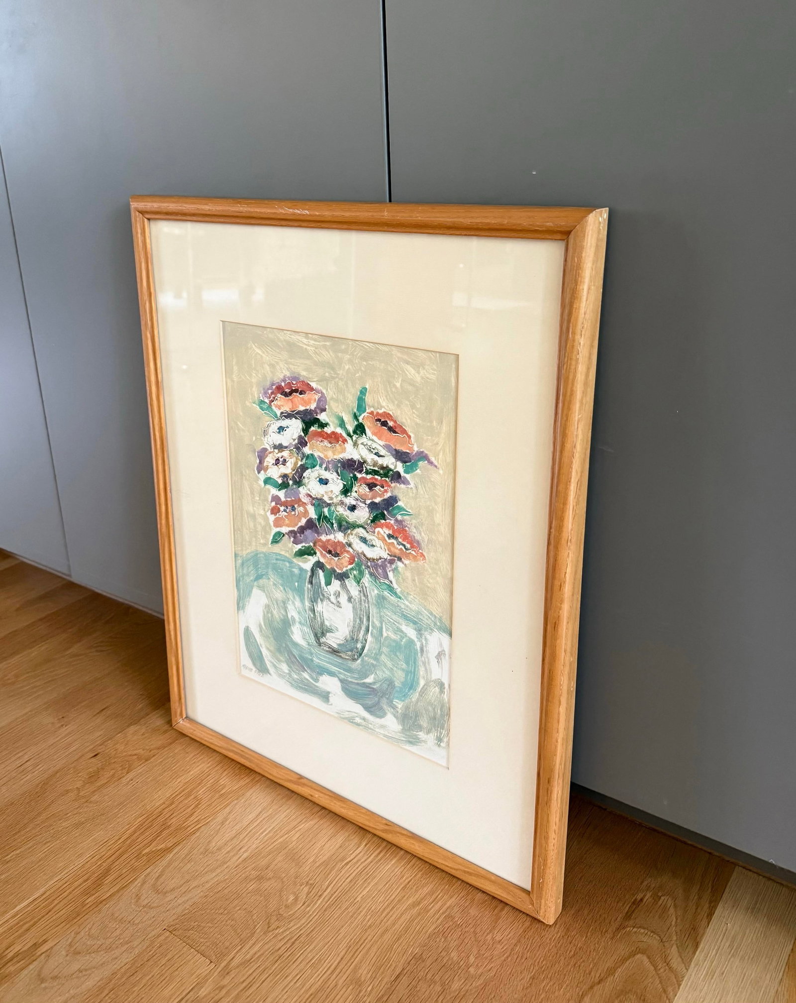 Vintage Framed Floral Still Life Painting - 9