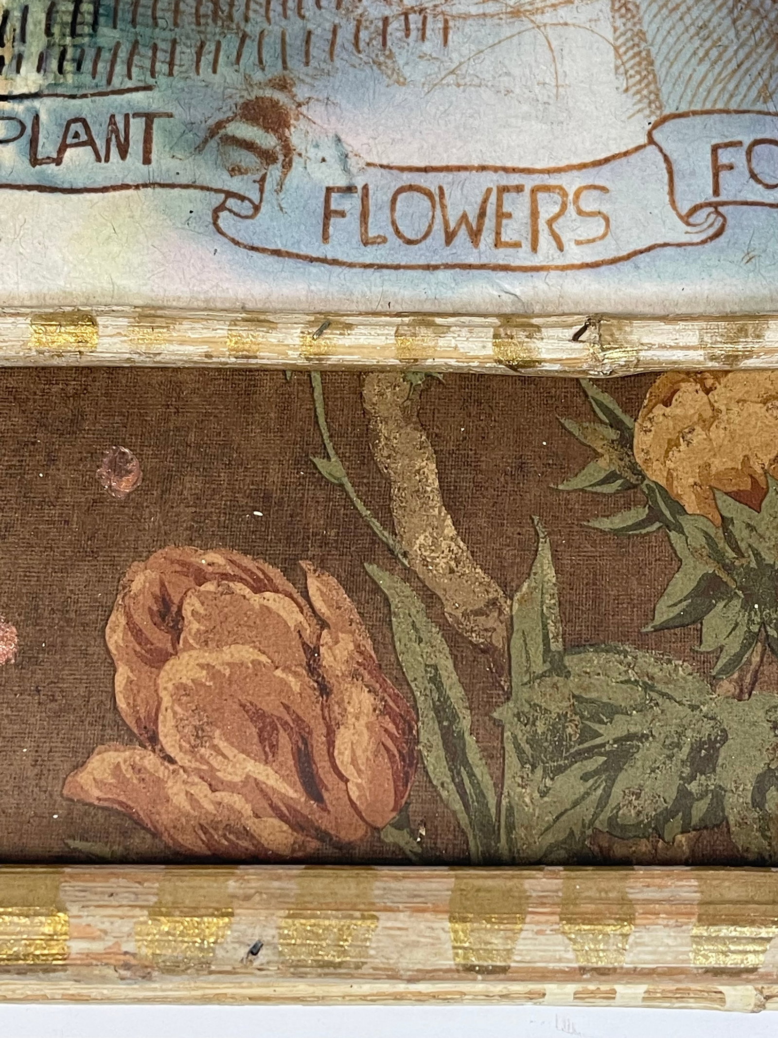 1950s Plant Flowers for Bees Rustic Frame Print - 5