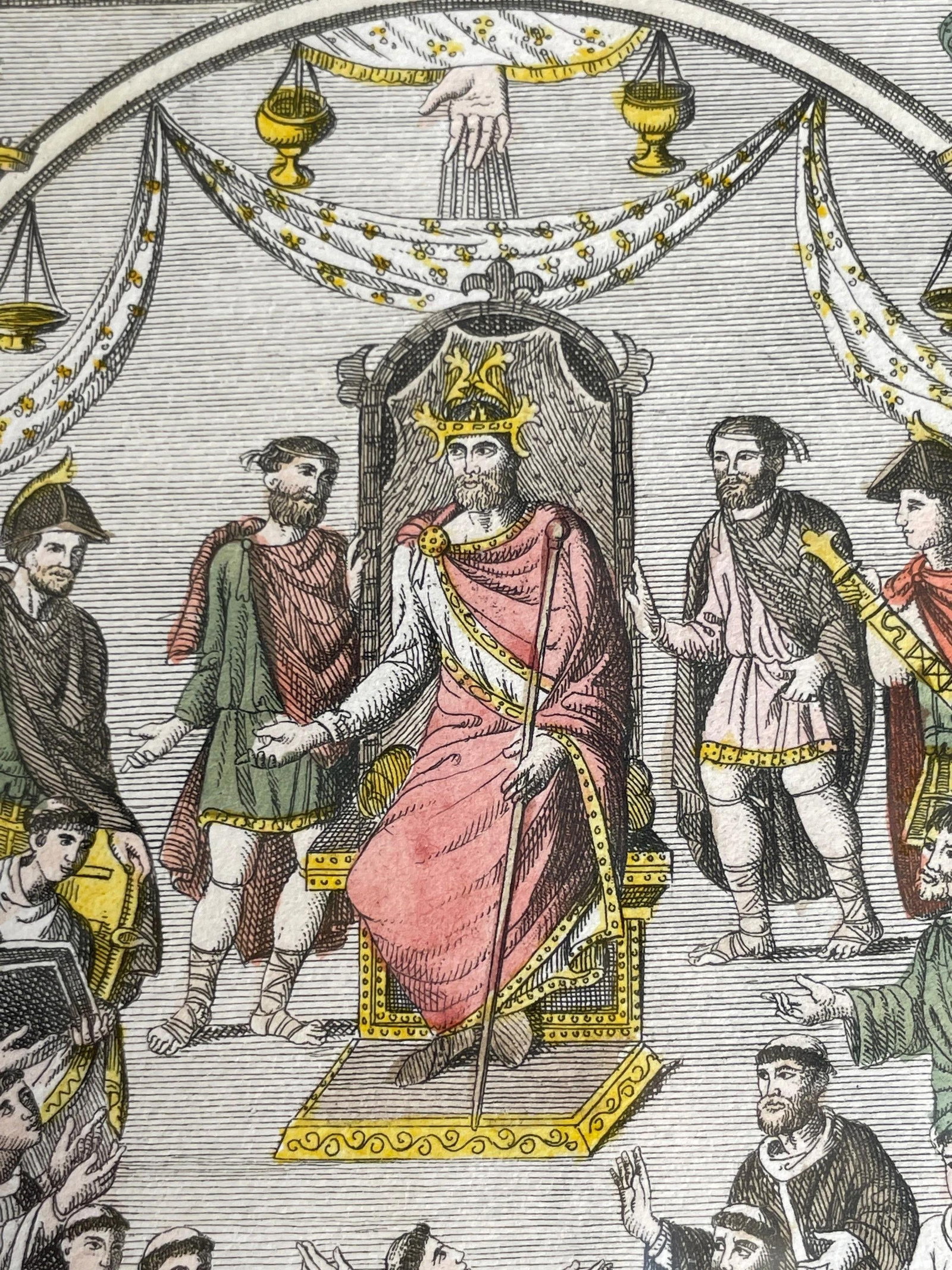 Antique Book Plate Engraving- 1816- King Charles II, The Bald, & Holy Roman Emporer - 2