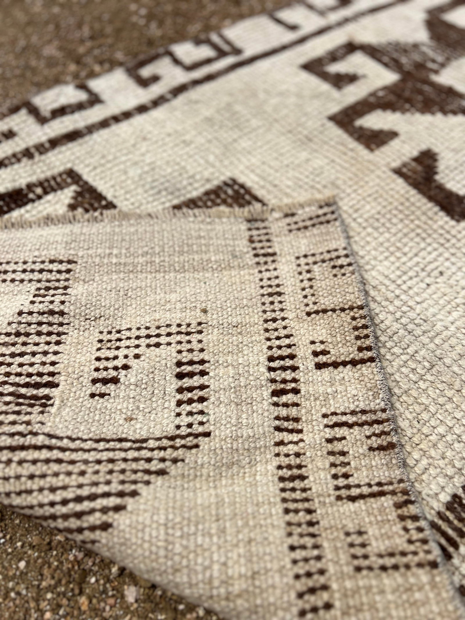 1940s Vintage Kurdish Tribal Wool Runner Rug - 7