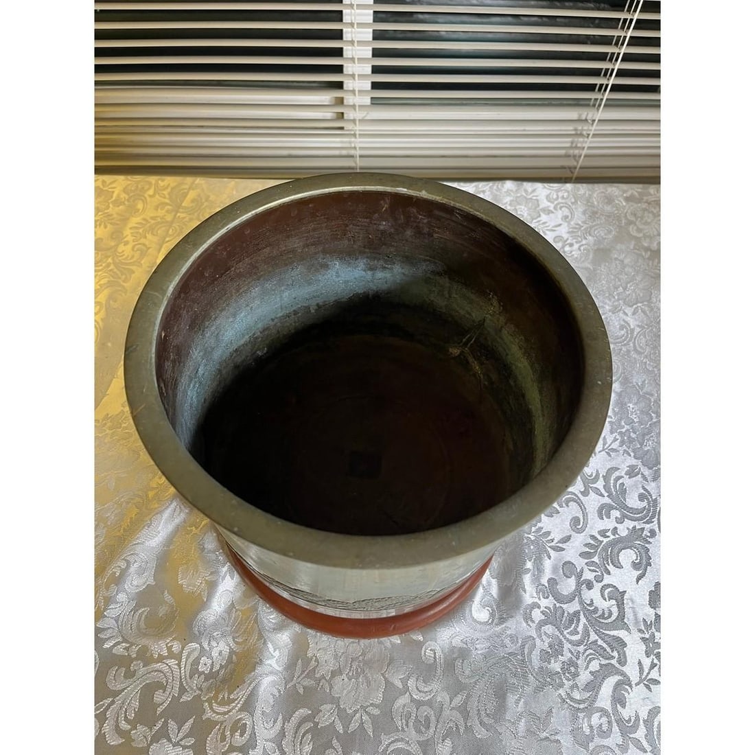 Large Antique Japanese Meiji Bronze Hibachi - Signed Artist Seal - Gump's SF 10x - 10