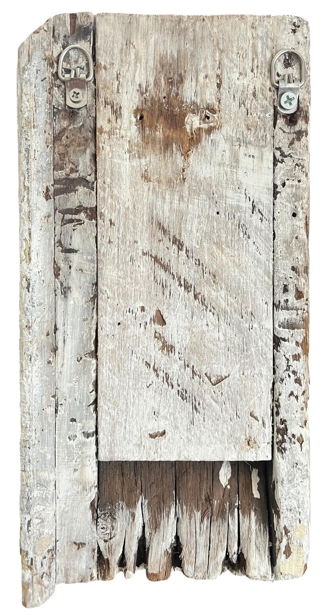 Antique Hand-Carved Architectural Fragment Corbel Bracket in Original Whitewashed Paint - 8