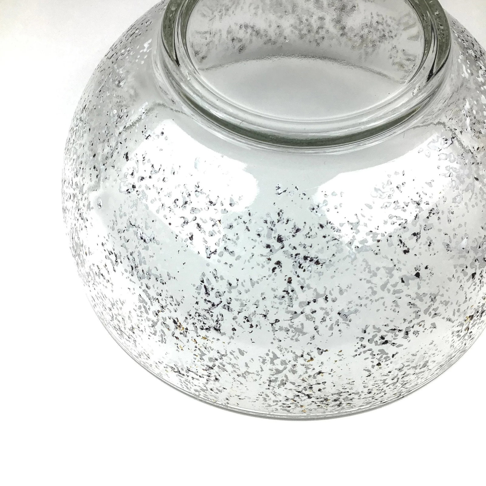 1990s Large Glass Spattered Design All Purpose Bowl - 12