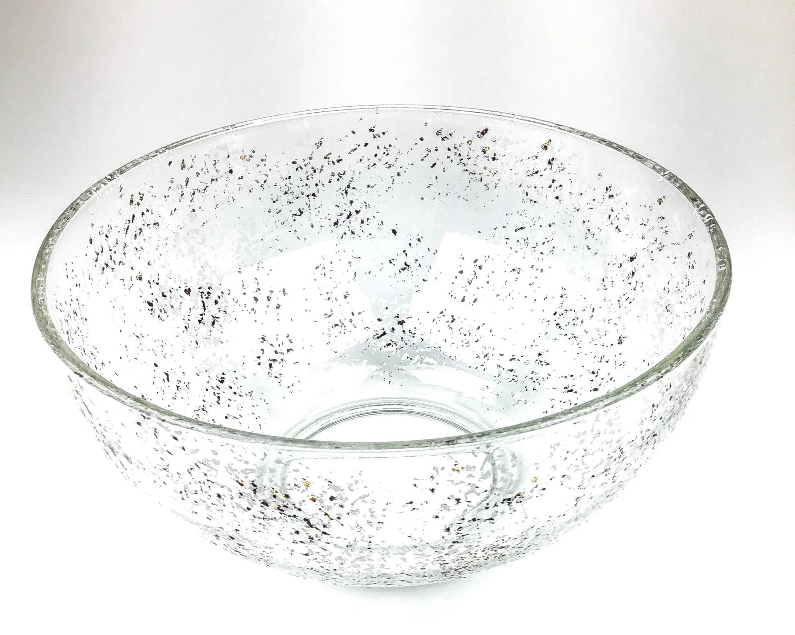 1990s Large Glass Spattered Design All Purpose Bowl - 13