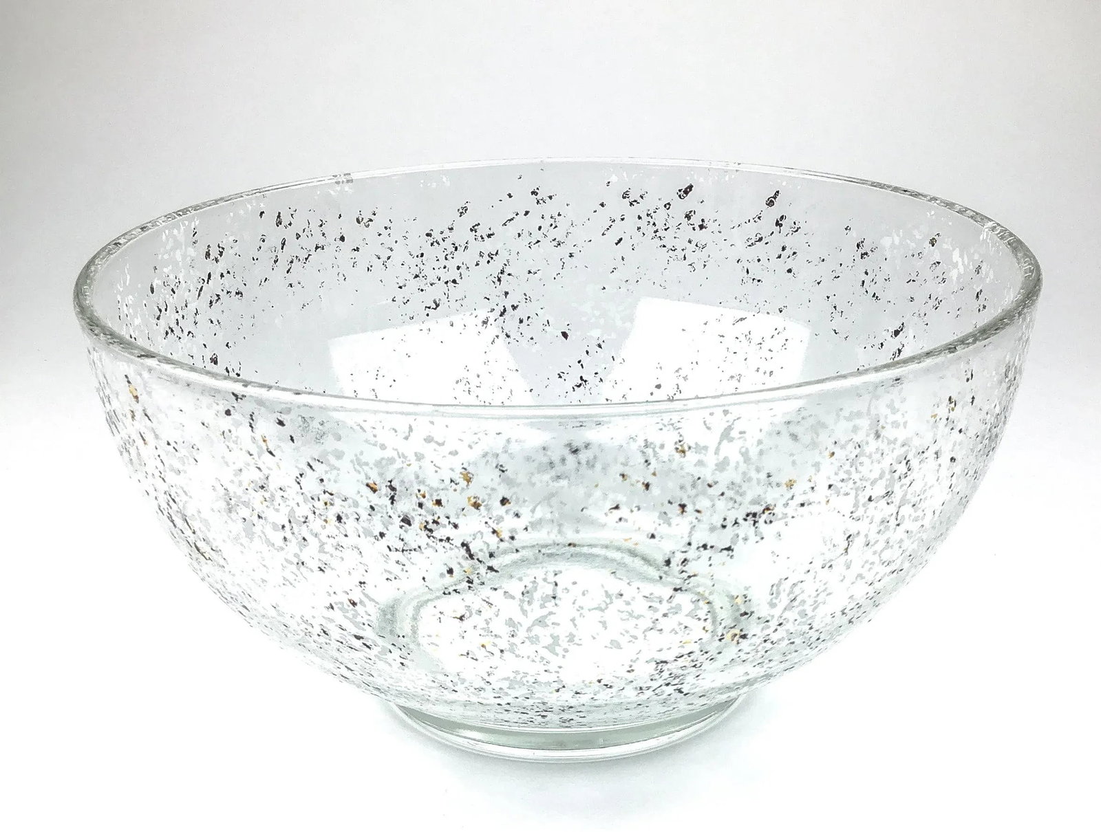 1990s Large Glass Spattered Design All Purpose Bowl - 2