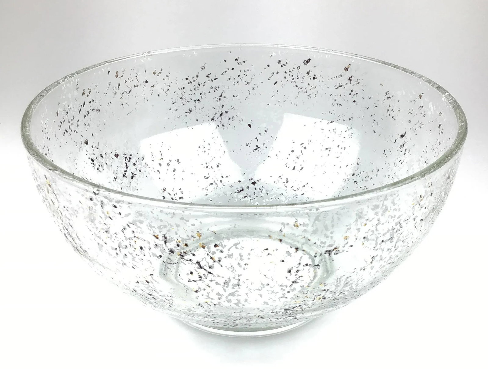 1990s Large Glass Spattered Design All Purpose Bowl - 6