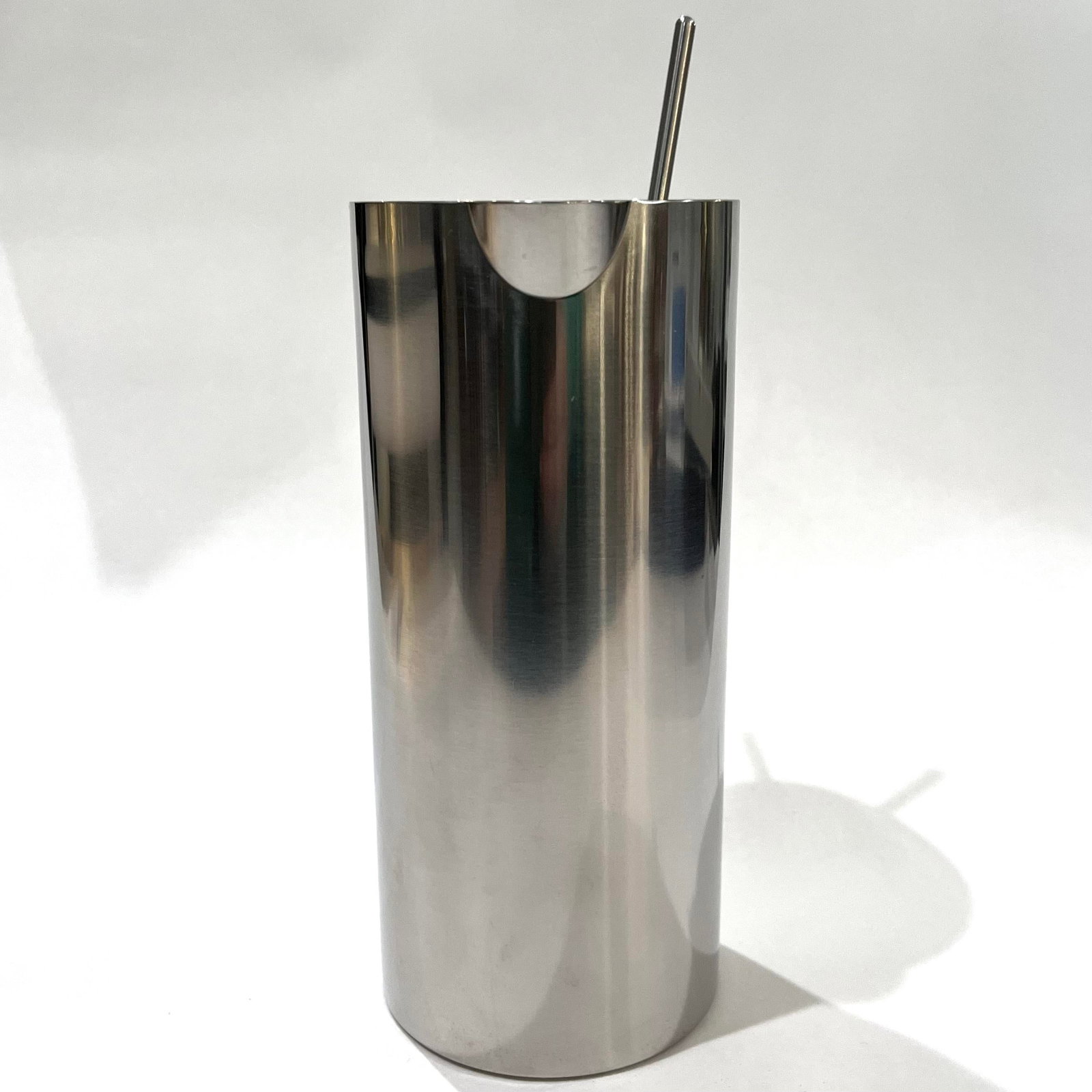 Late 20th Century Stelton Cylinda Martini Mixer With Stirrer Spoon by Arne Jacobsen - 3