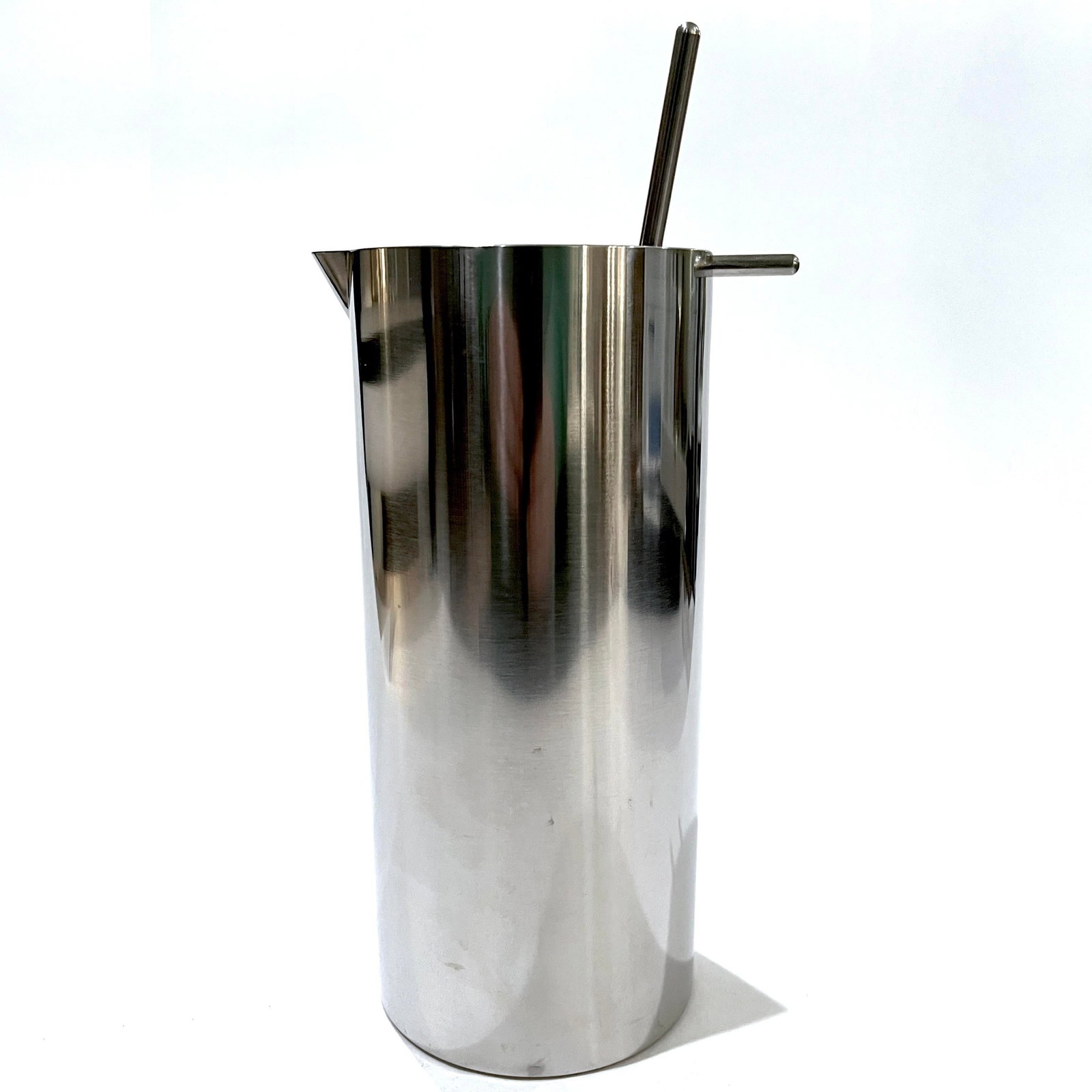 Late 20th Century Stelton Cylinda Martini Mixer With Stirrer Spoon by Arne Jacobsen - 5