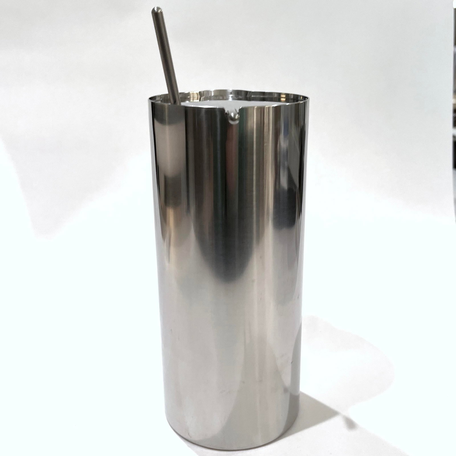 Late 20th Century Stelton Cylinda Martini Mixer With Stirrer Spoon by Arne Jacobsen - 7
