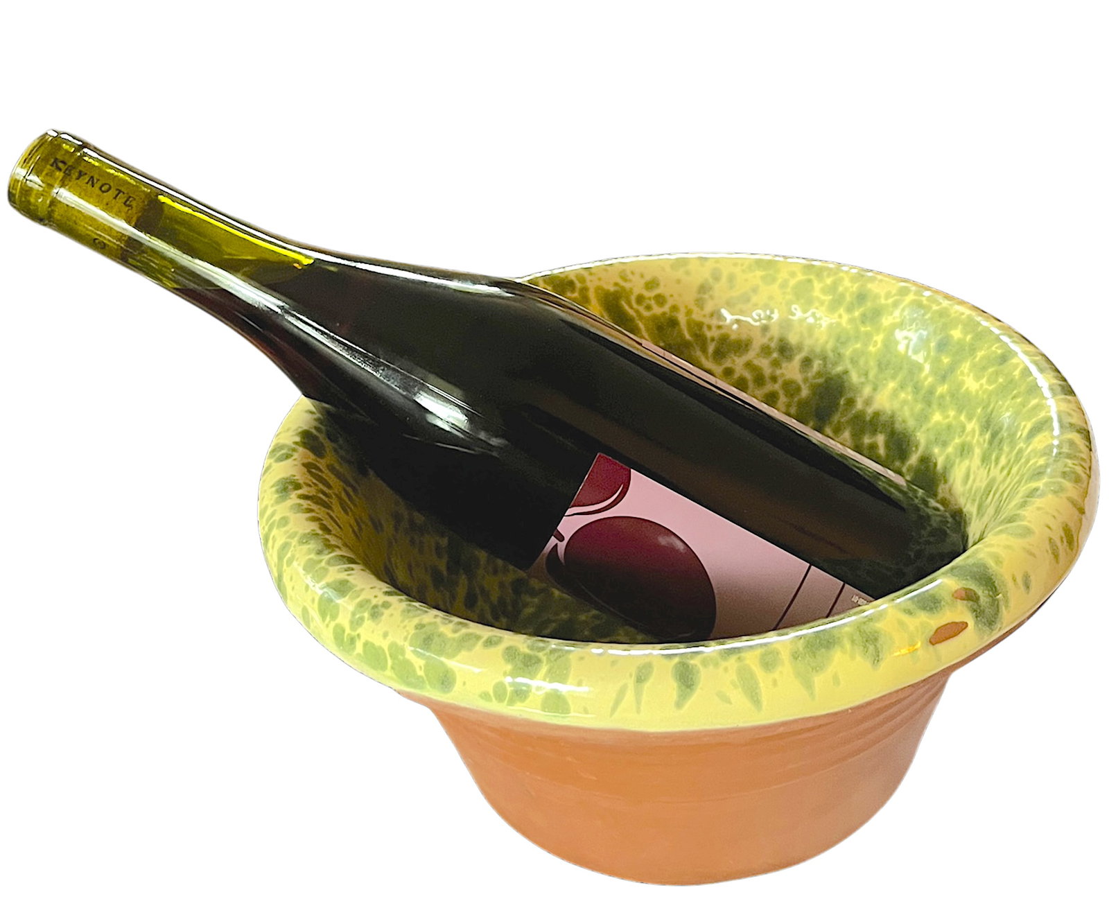 Italian Puglian Terracotta Passata Bowl "Schizzato" Splatterware Bowl in the Style of Cabana - 2