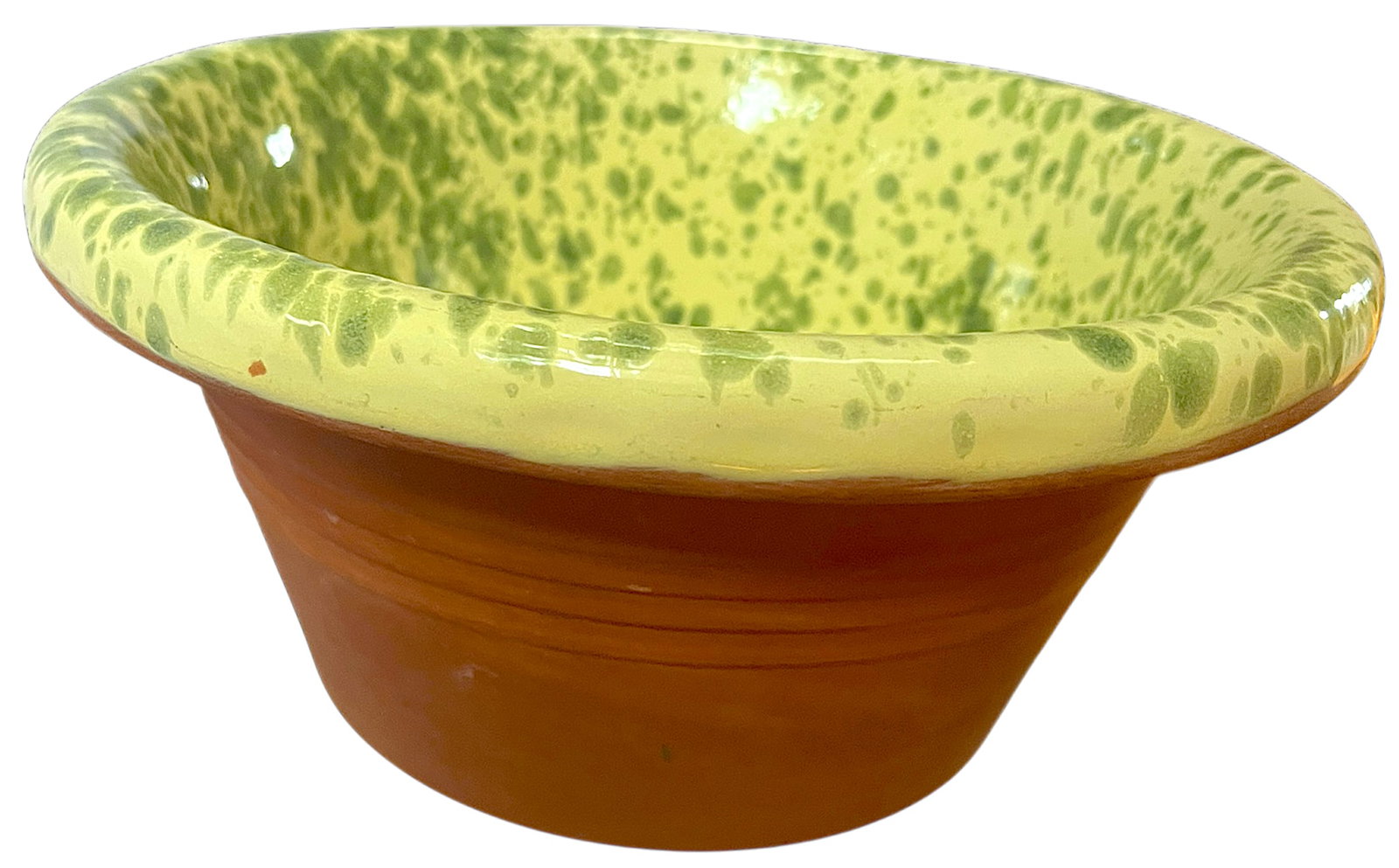 Italian Puglian Terracotta Passata Bowl "Schizzato" Splatterware Bowl in the Style of Cabana - 4
