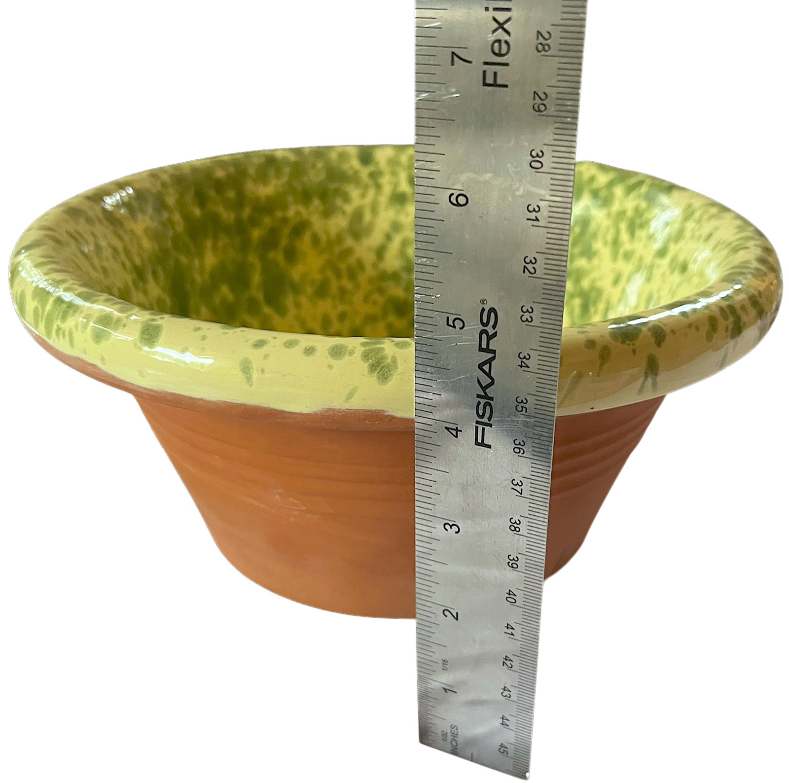 Italian Puglian Terracotta Passata Bowl "Schizzato" Splatterware Bowl in the Style of Cabana - 8