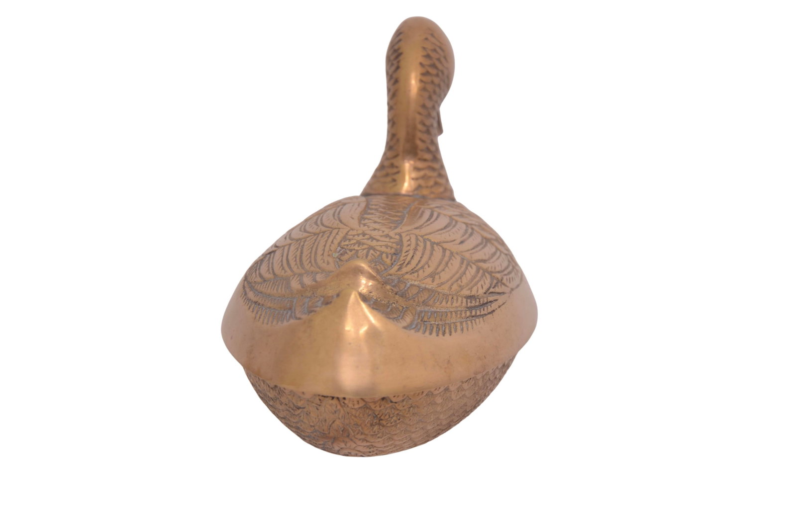 Midcentury 10" Brass Duck Box - 3
