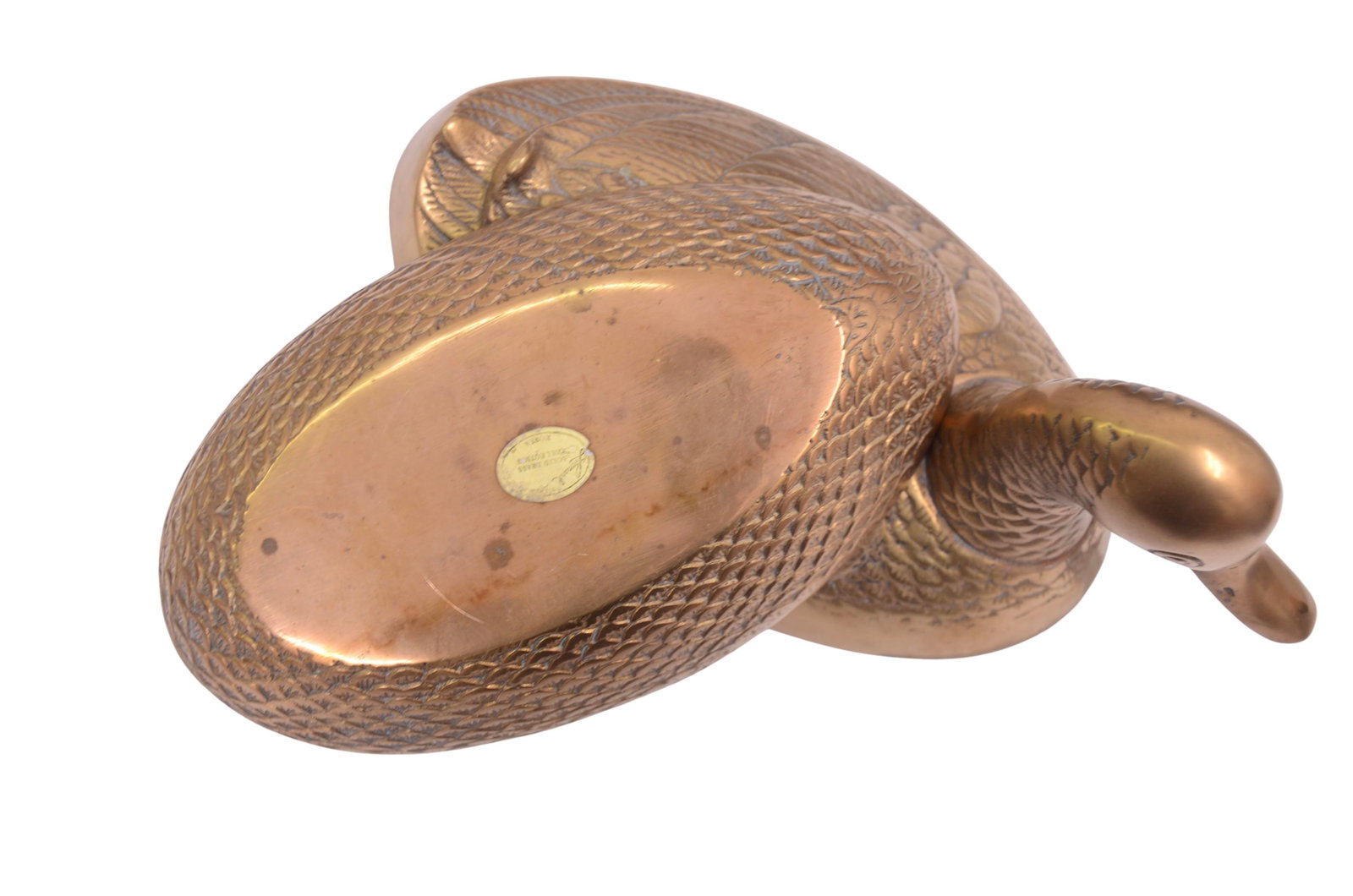 Midcentury 10" Brass Duck Box - 7