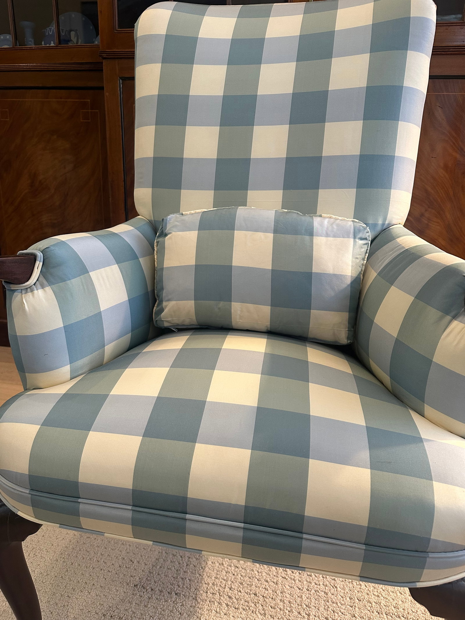 Antique Armchair | Lee Jofa Silk Upholstery - 5