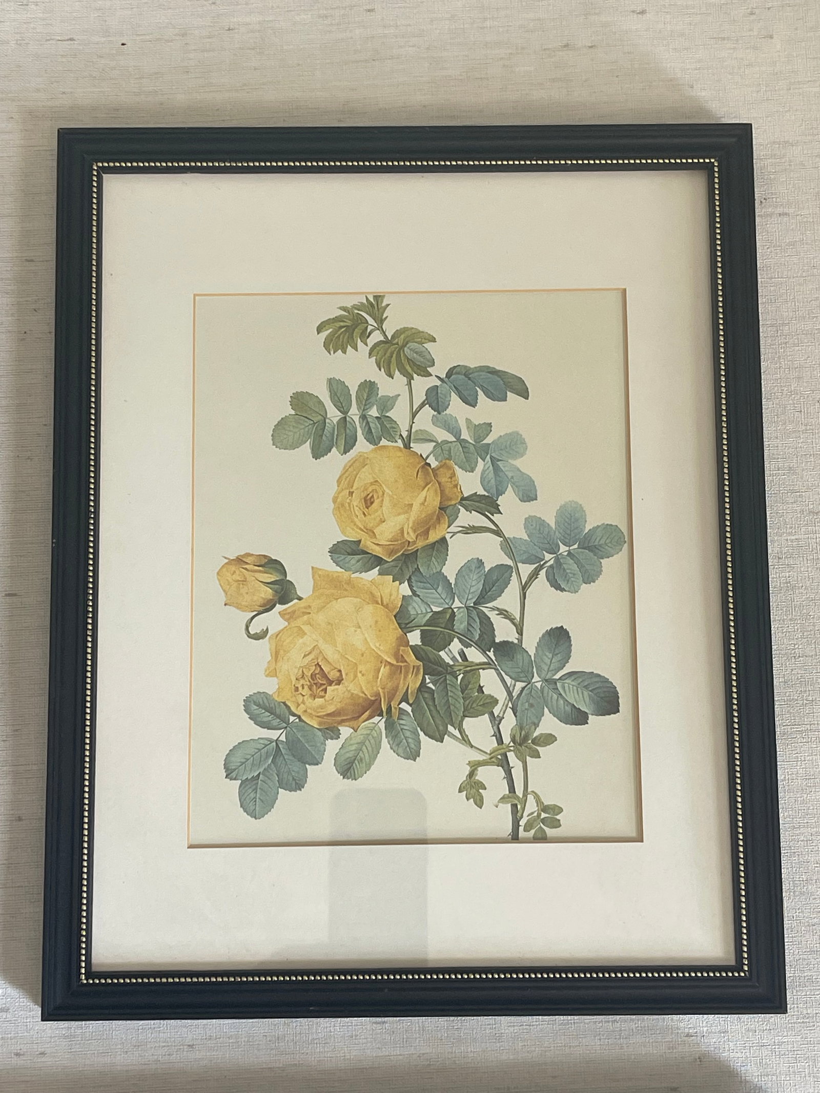 1960s Set of 4 P.J. Redoute Botanical Floral Chromolithographs Framed Reproduction - 2