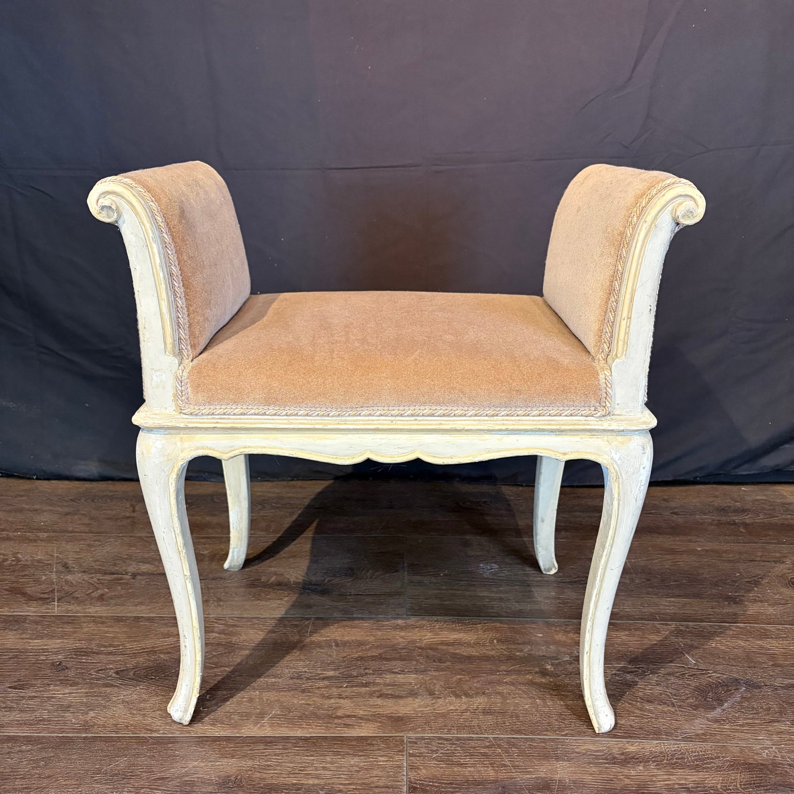Antique French Painted Louis XV Banquette Bench - 10