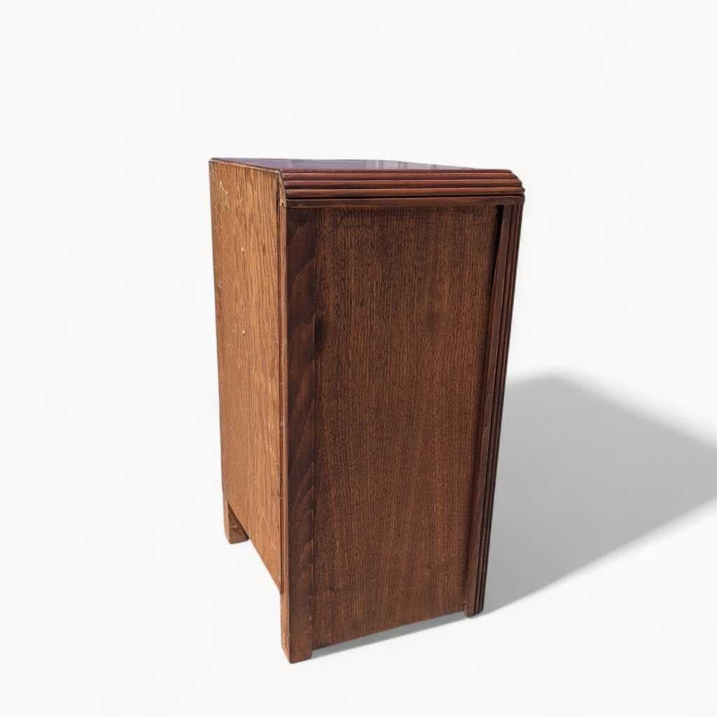 1930s Art Deco Waterfall Three-Drawer Nightstand - 11