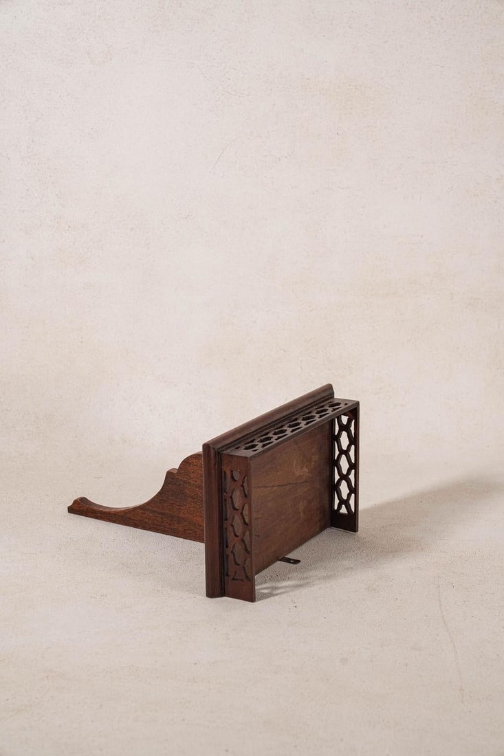 19th Century Pair English Mahogany Wall Brackets With Carved Shelf - 5
