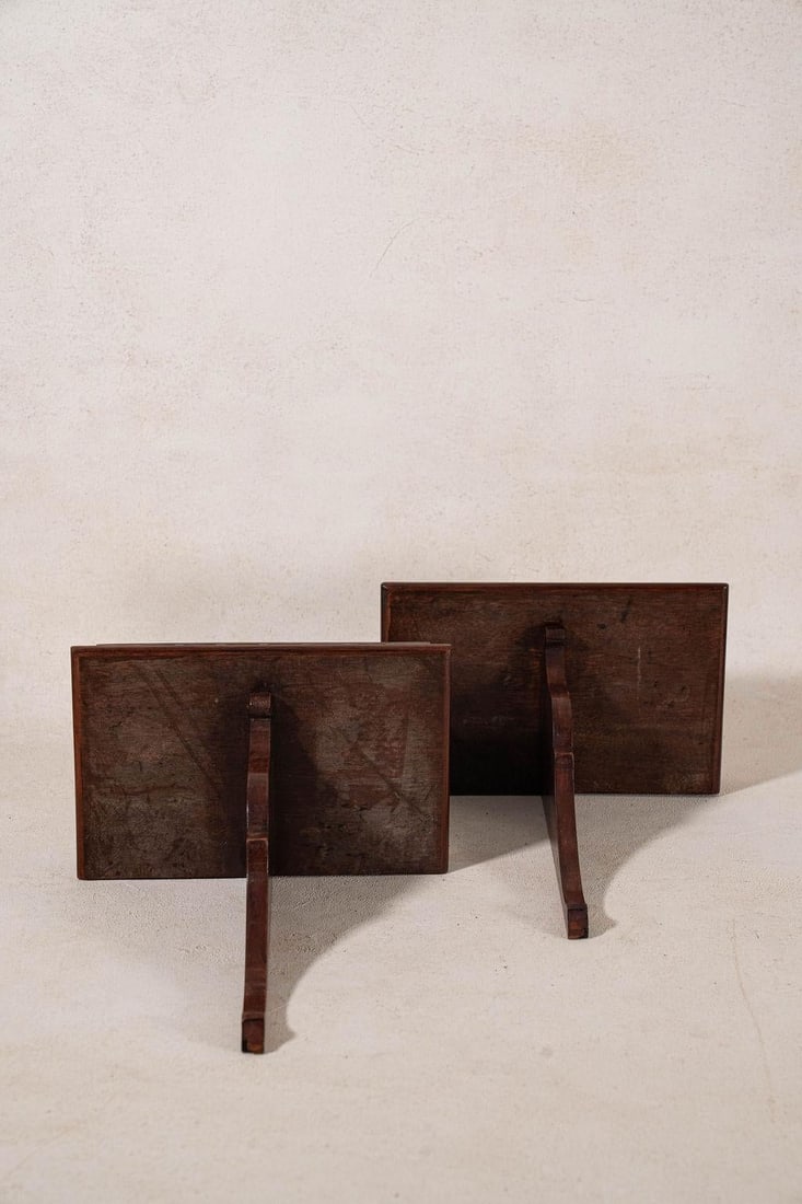 19th Century Pair English Mahogany Wall Brackets With Carved Shelf - 6