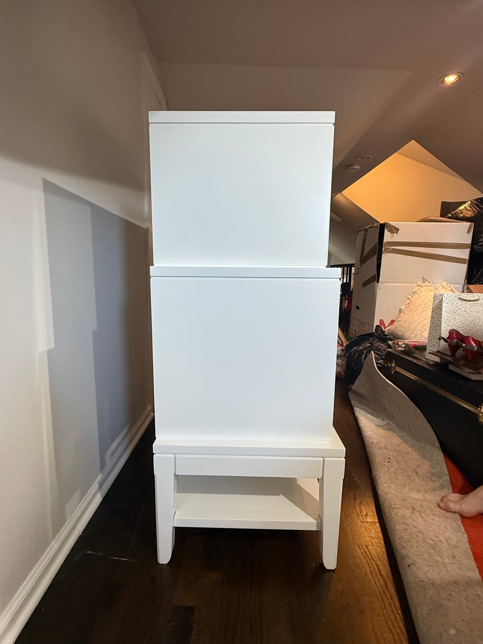 Bungalow 5 Pandora Tall 4-Drawer, White Lacquer Dresser, Attributed - 4