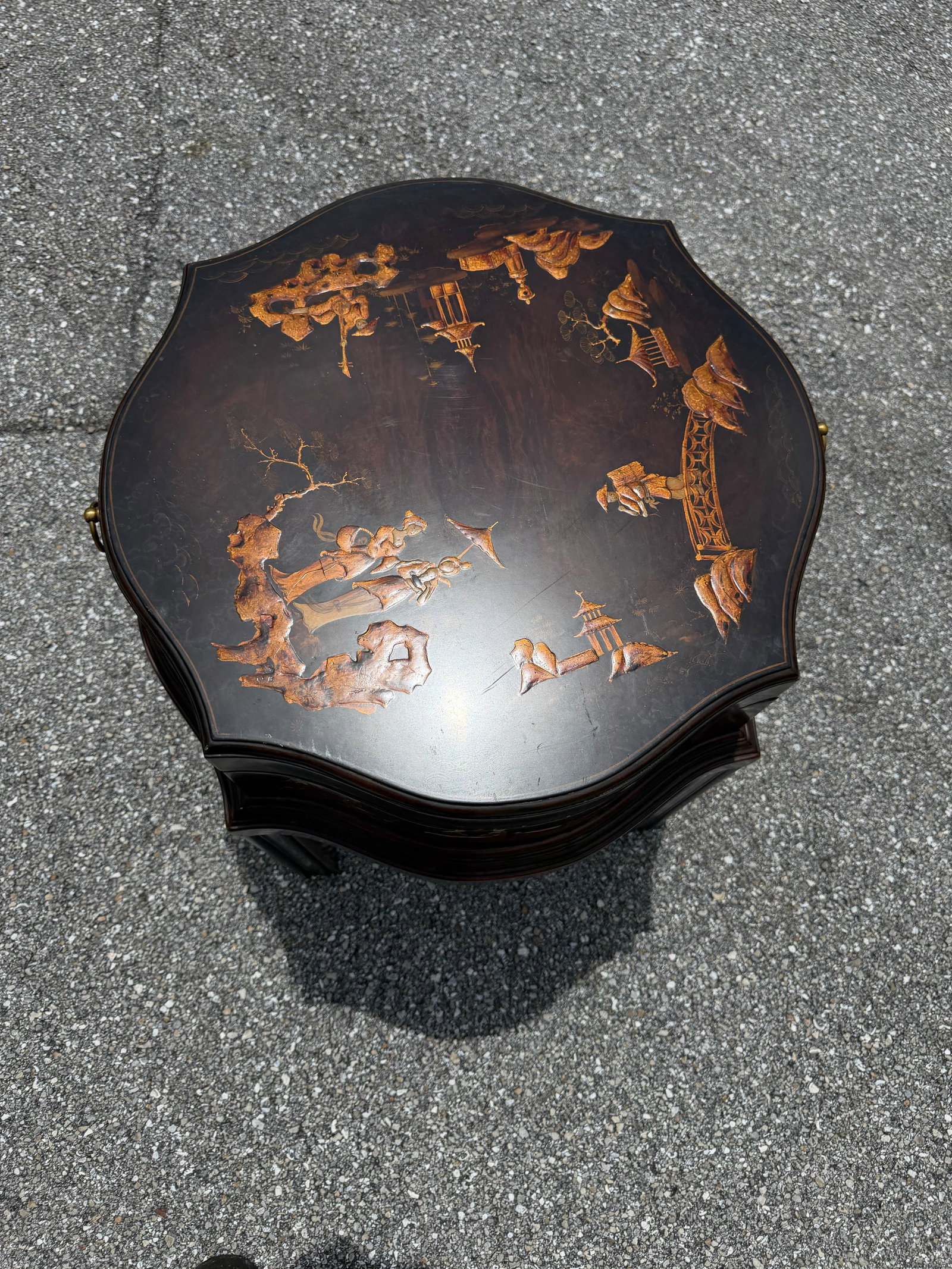 Theodore Alexander Indochine the Floral Painted Box Accent Table - 3