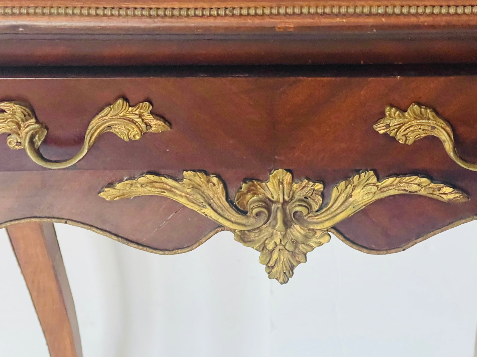 Reduced- 1920s French Louis XVI Style Ormolu Side Table With a Drawer and Inlay - 4