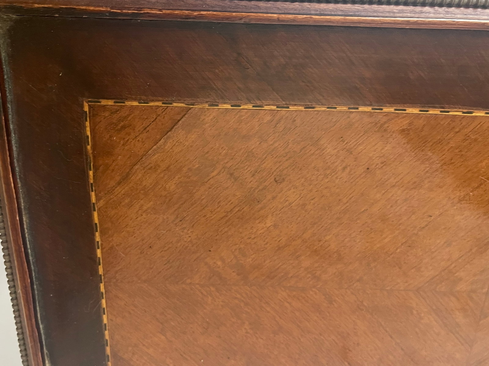 Reduced- 1920s French Louis XVI Style Ormolu Side Table With a Drawer and Inlay - 5