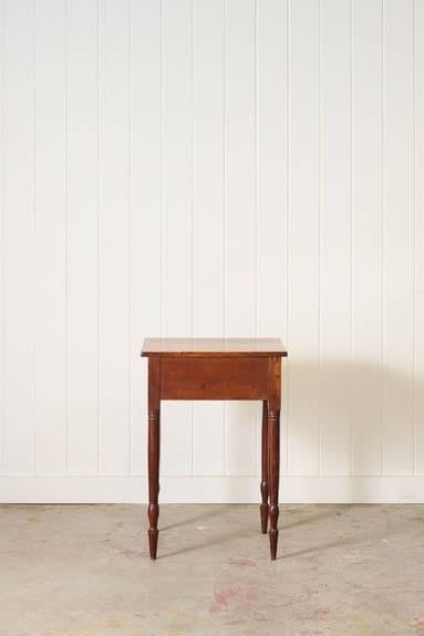 Antique American One Drawer Cherry Side Table (C. 1850) - 10