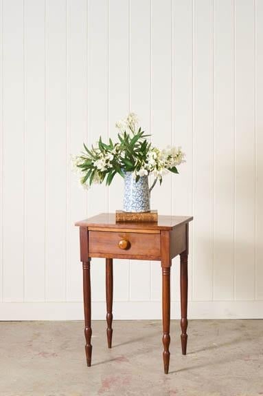 Antique American One Drawer Cherry Side Table (C. 1850) - 2