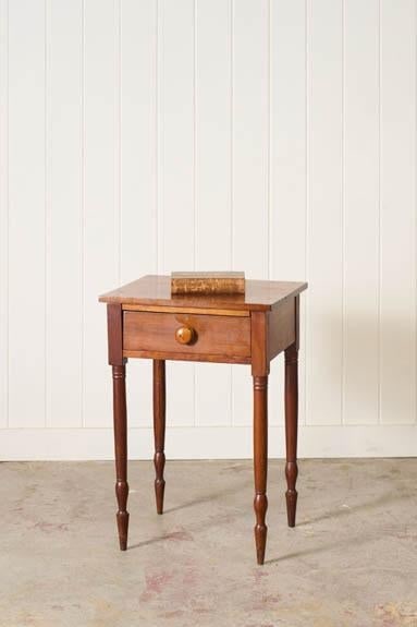 Antique American One Drawer Cherry Side Table (C. 1850) - 3