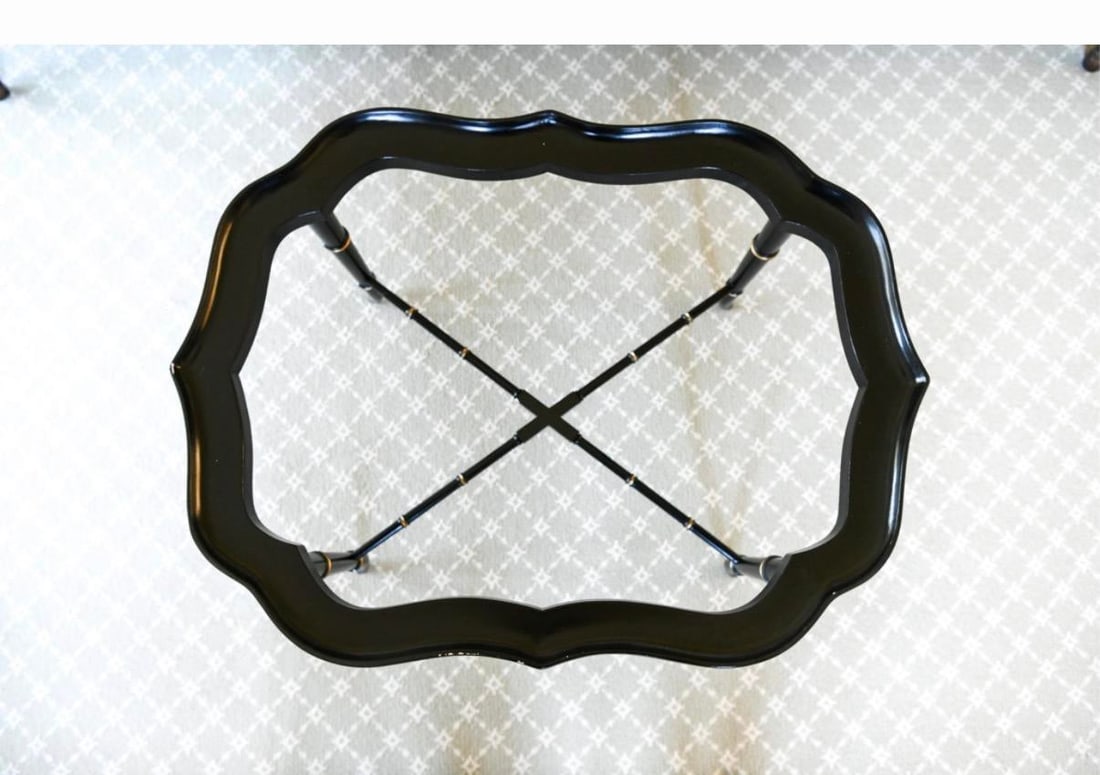 Vintage Chinoiserie Lacquer Tray Table - 10