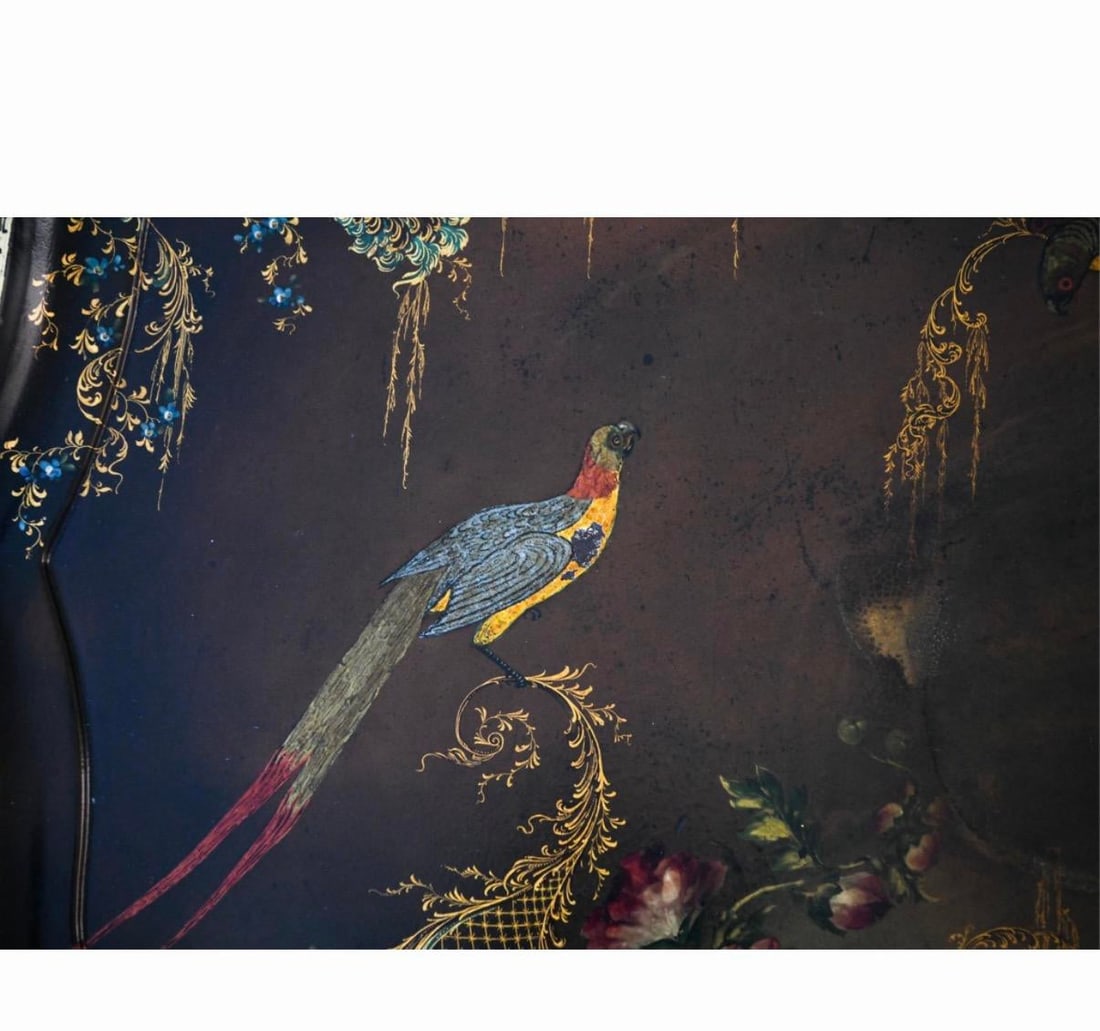 Vintage Chinoiserie Lacquer Tray Table - 5