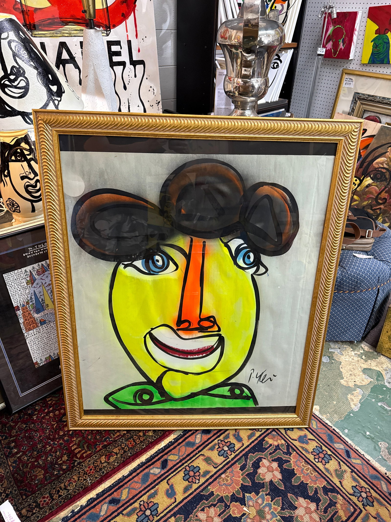 1970s Peter Keil Abstract Portrait Painting My Friend From Palma - 2