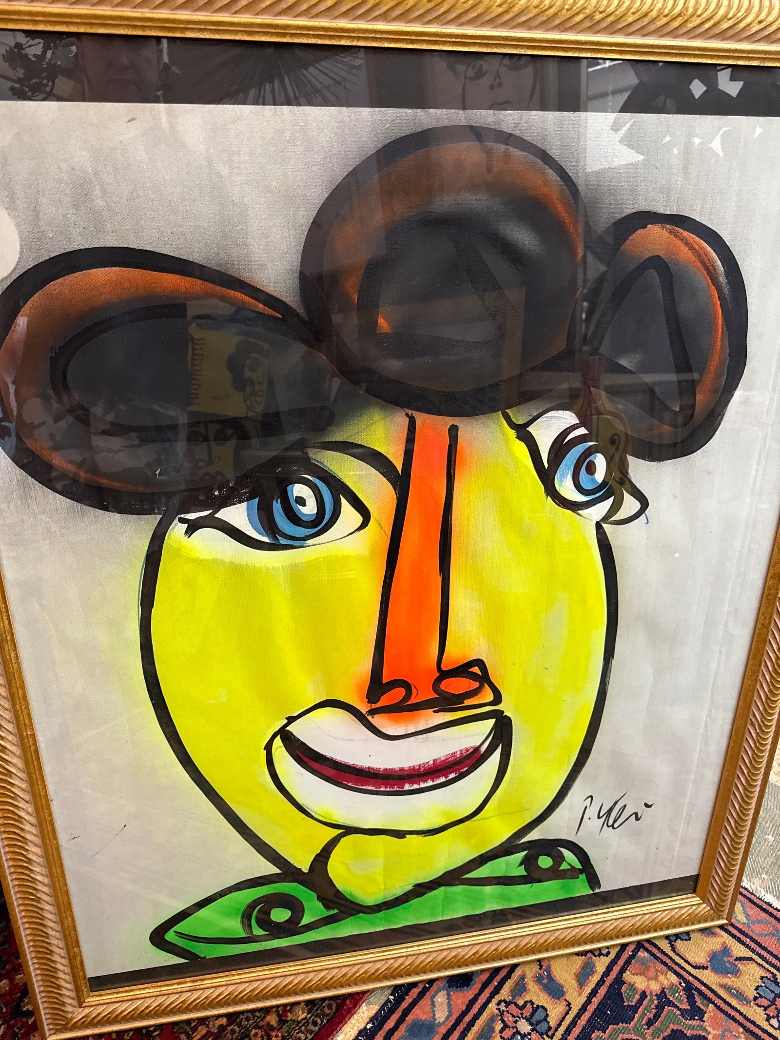 1970s Peter Keil Abstract Portrait Painting My Friend From Palma - 3