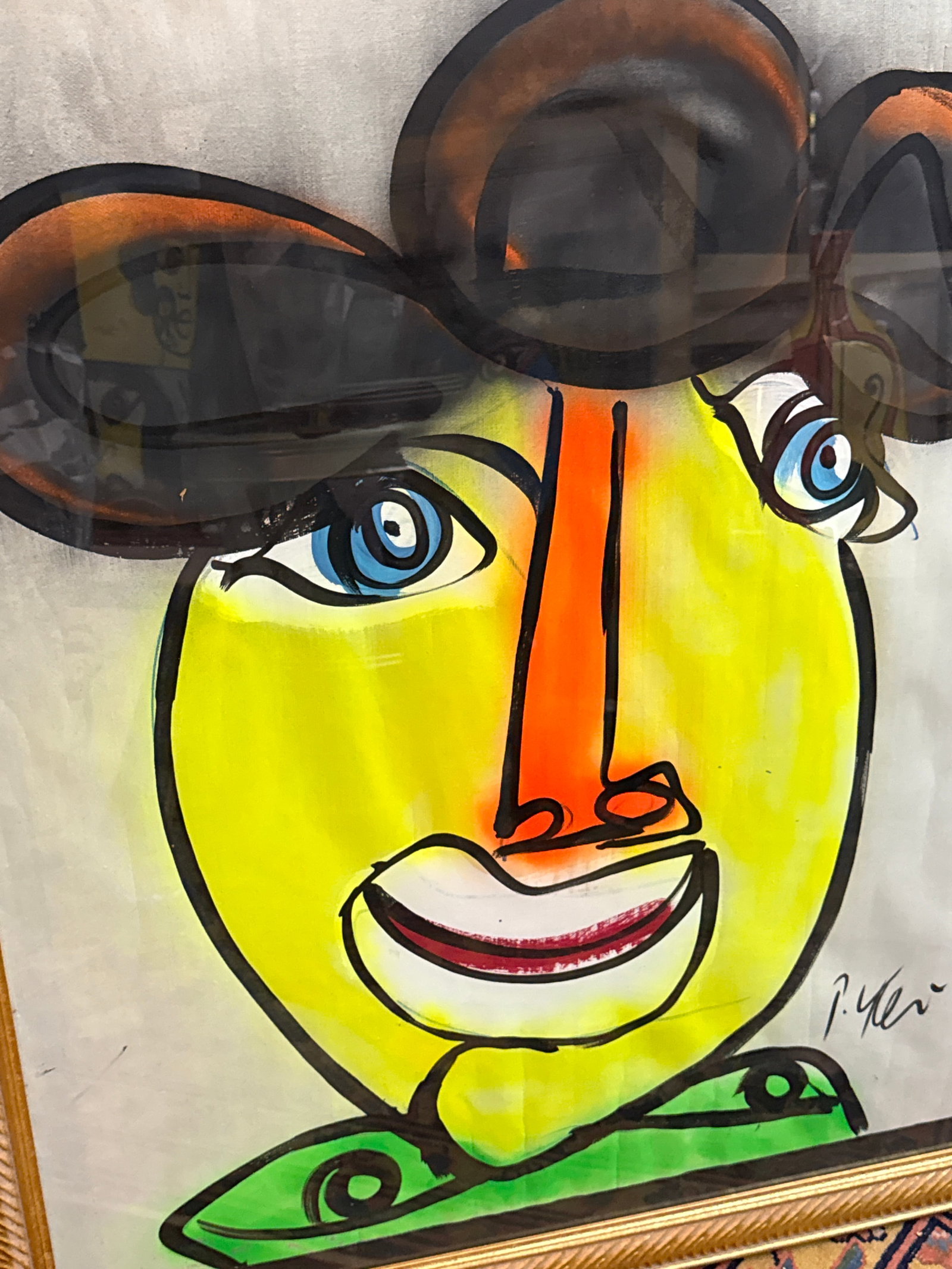 1970s Peter Keil Abstract Portrait Painting My Friend From Palma - 4