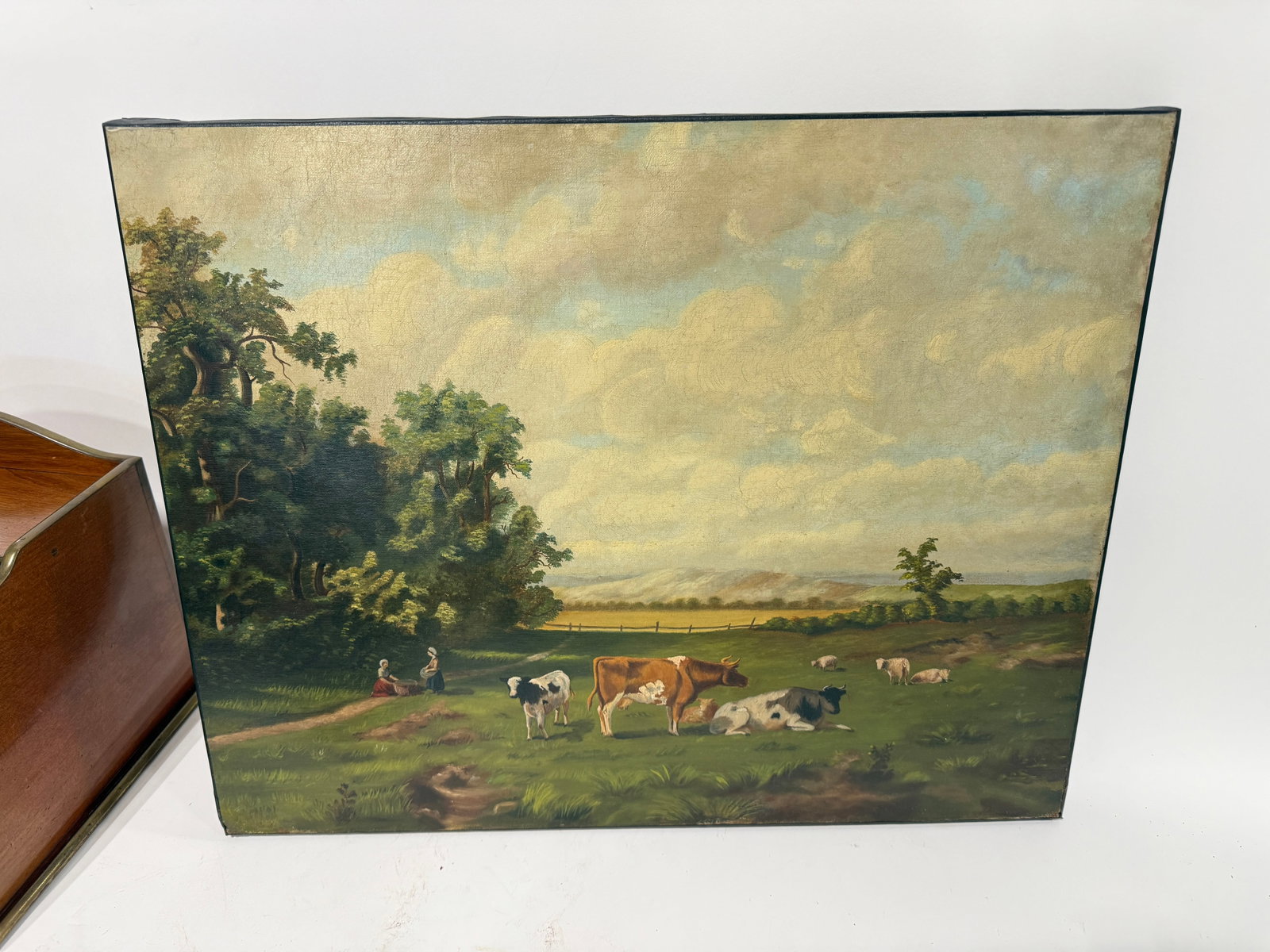 English 19th Century Pastoral Landscape With Cattle & Sheep Grazing - 3