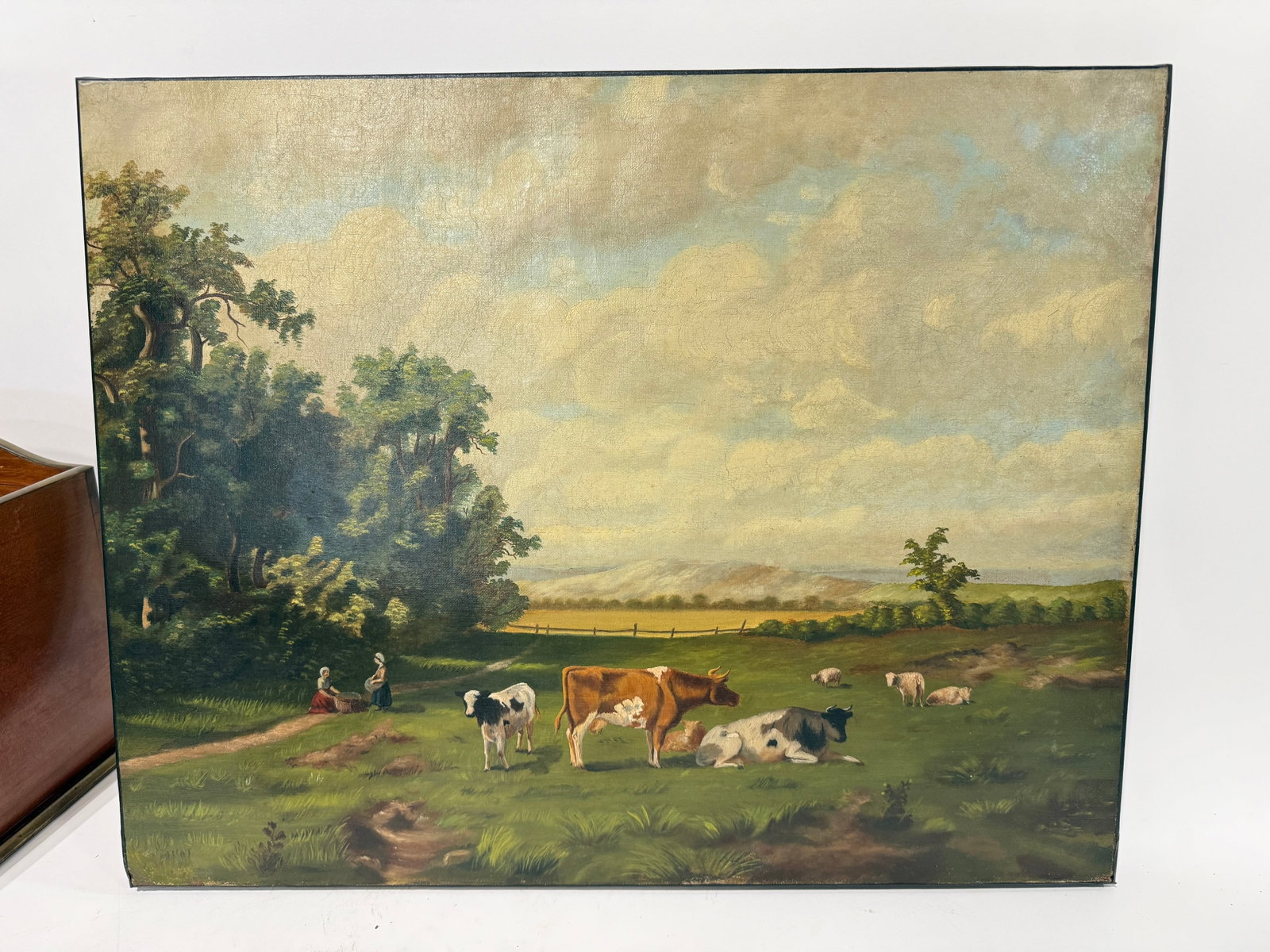 English 19th Century Pastoral Landscape With Cattle & Sheep Grazing - 5