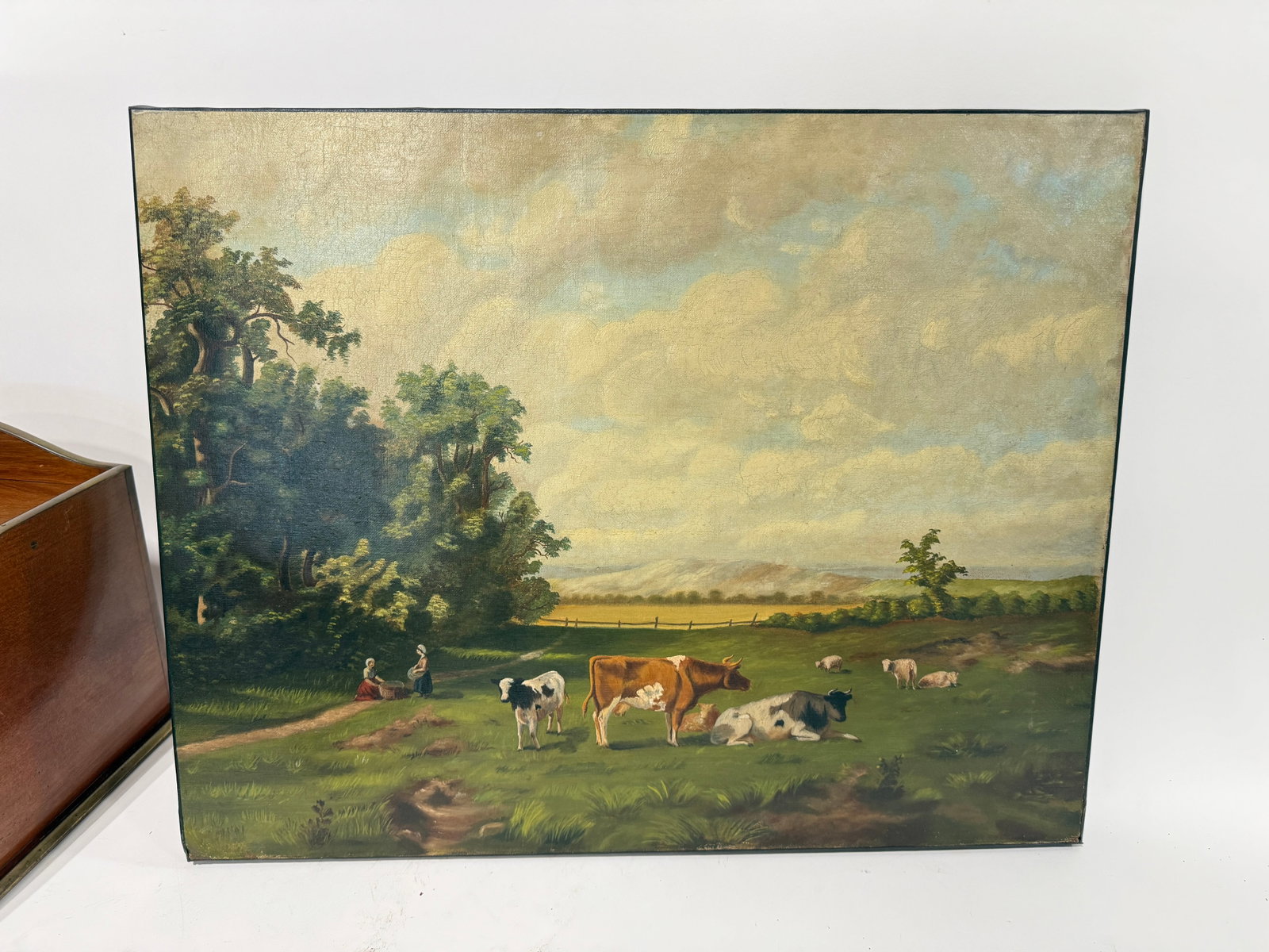 English 19th Century Pastoral Landscape With Cattle & Sheep Grazing - 6