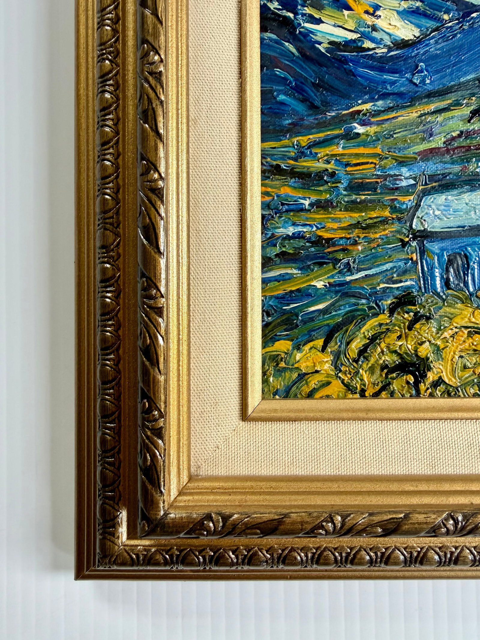 Late 20th Century Oil on Canvas After Van Gogh "The Starry Night" - 10