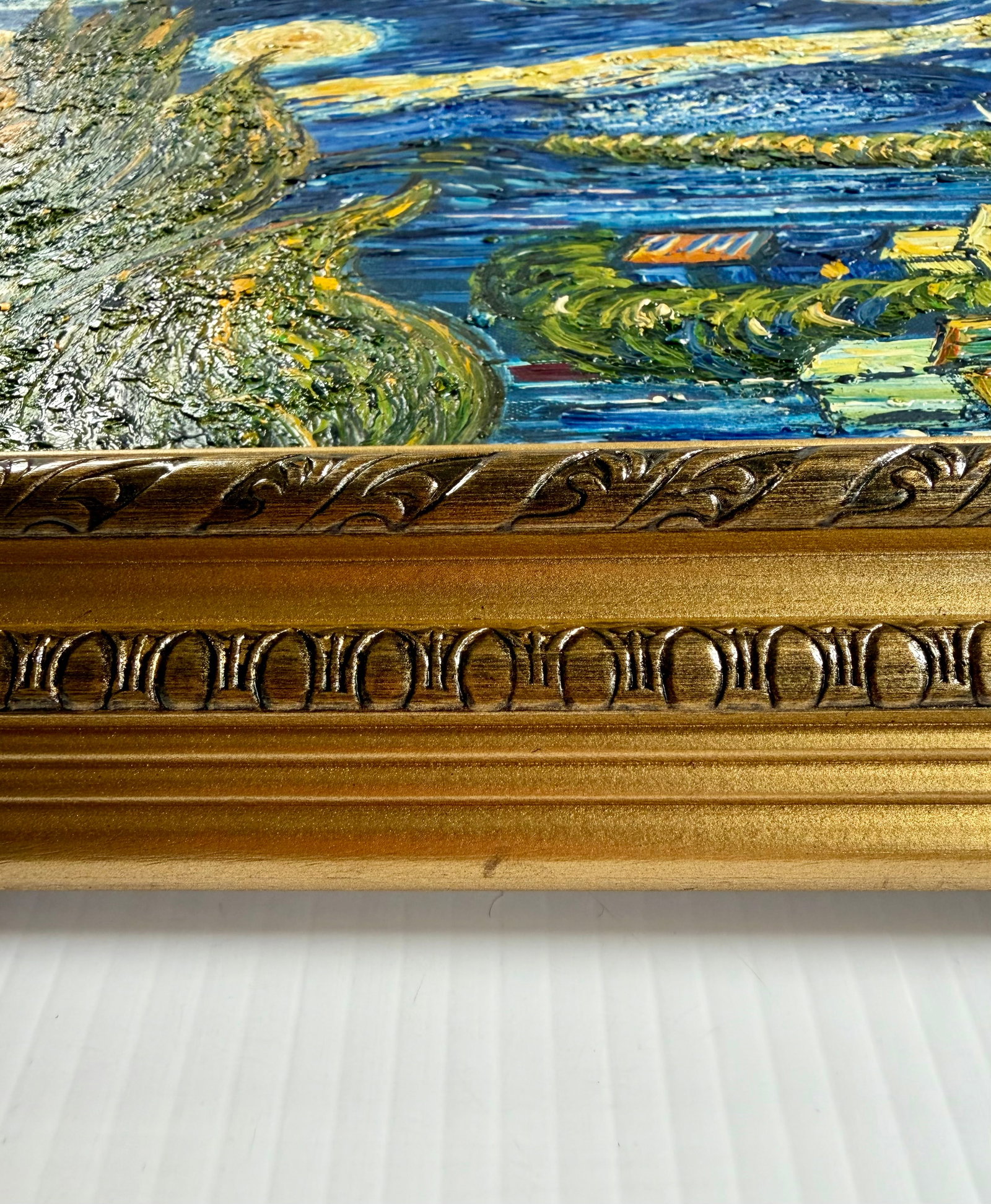 Late 20th Century Oil on Canvas After Van Gogh "The Starry Night" - 9