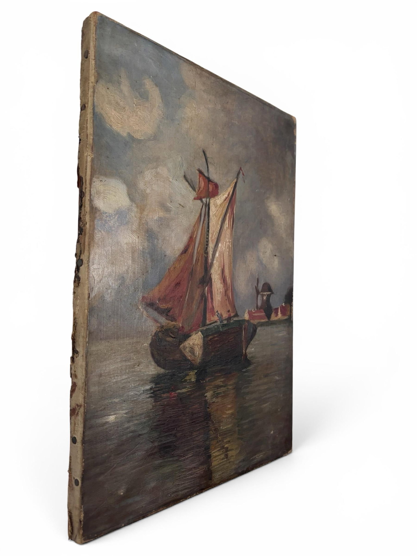 Original Antique English Maritime Oil Painting Circa Early 1900's - 3