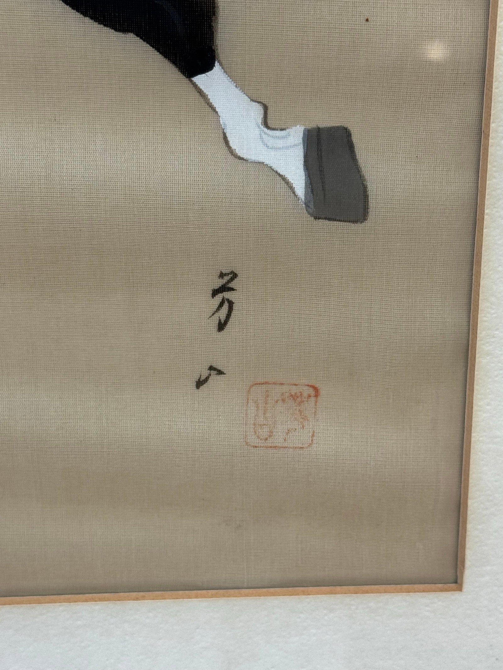 Vintage Pair of Paintings on Silk- Samurai on Horseback - 7