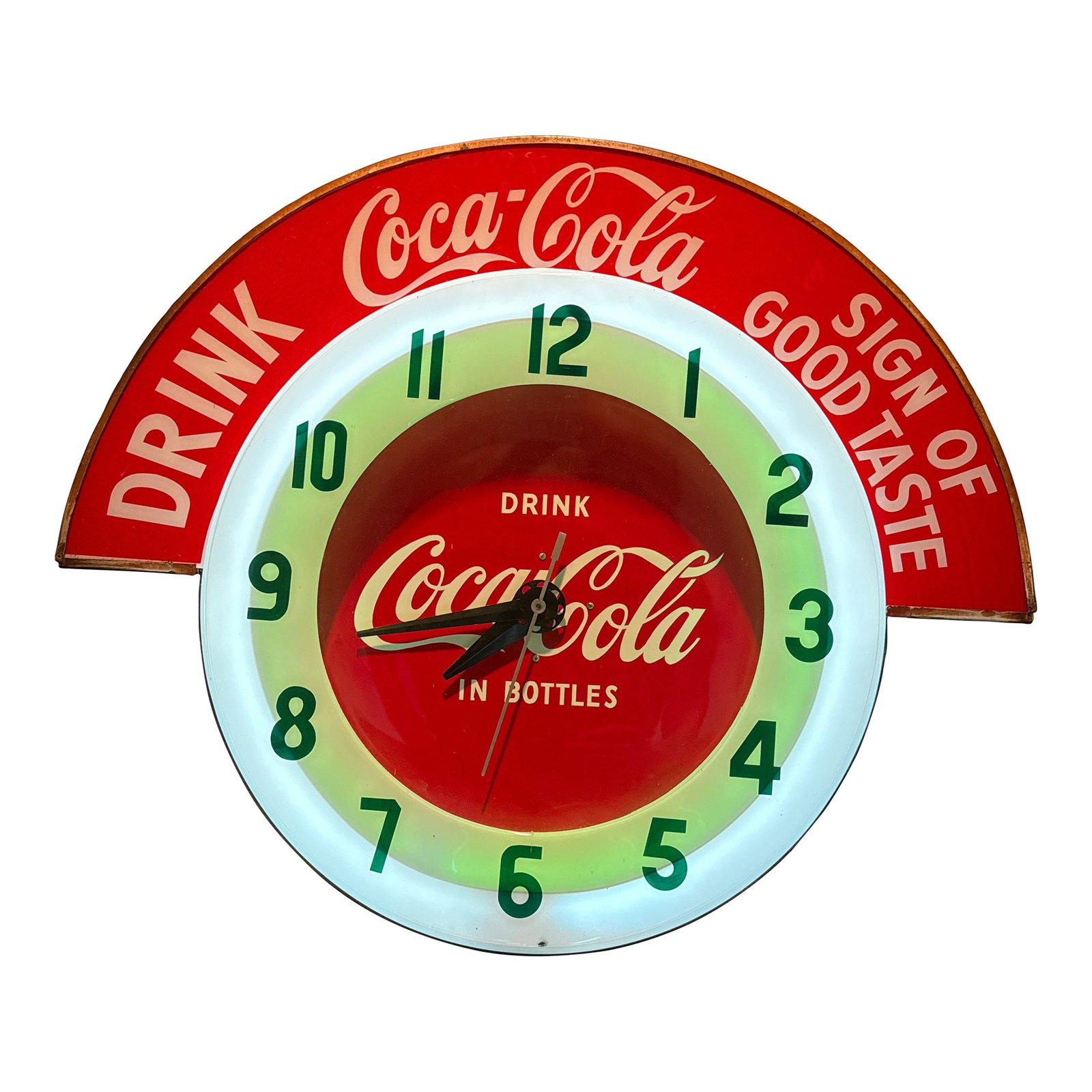 1950s Original Coca Cola Cleveland Neon Advertising Clock (1 of 10)