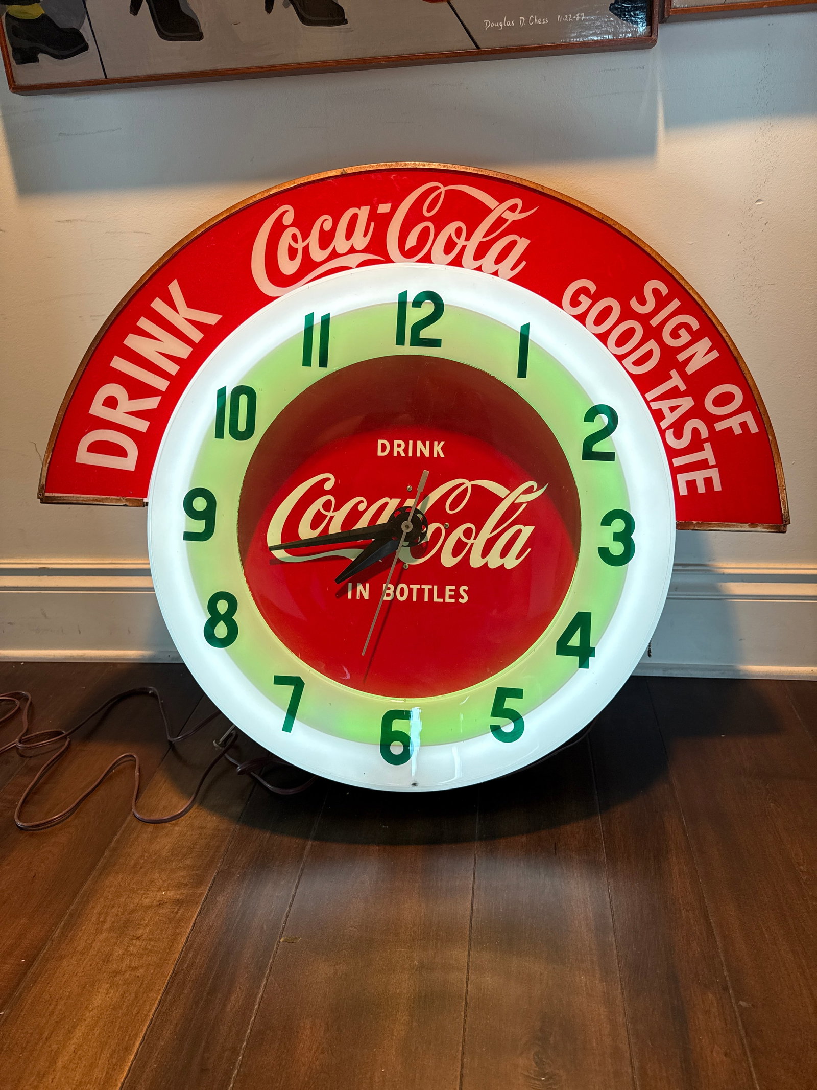 1950s Original Coca Cola Cleveland Neon Advertising Clock - 2